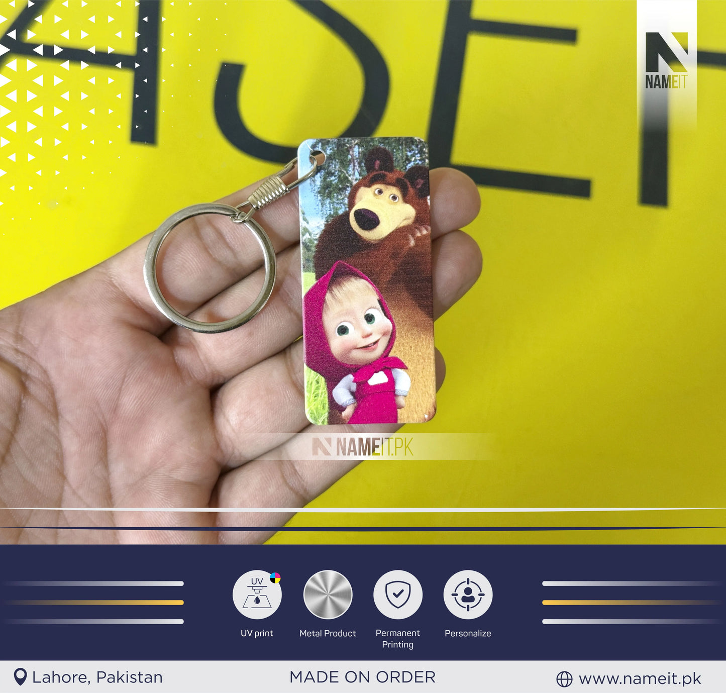 Keychain, Metal Keychain, Photo Keyring, Personalised Metal Keychain, High-Quality Printed Keyring, Gift for Birthday, Anniversary, Mother's day