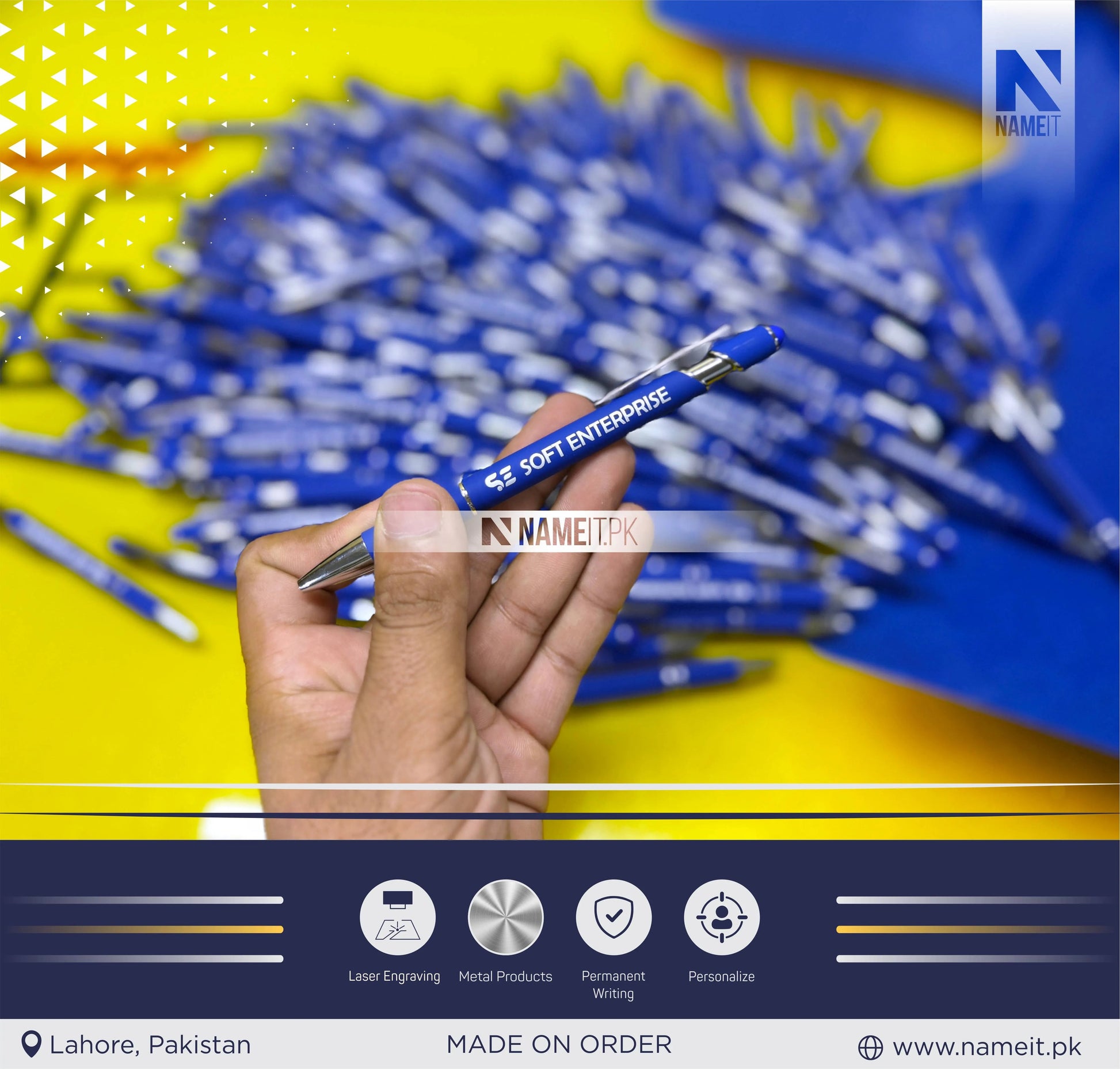 Custom Stylus Metal ballpoint pens with engraving / desired text / company logo / name / advertising item NAMEIT PAKISTAN
