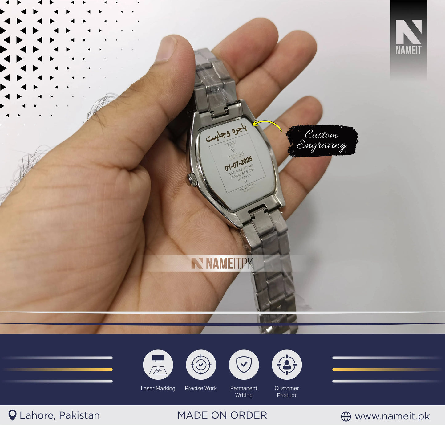 Wrist Watch – Custom Your Wrist watch with Name, initial, or Date | Perfect Gift for Birthday, Anniversary & Special Occasions