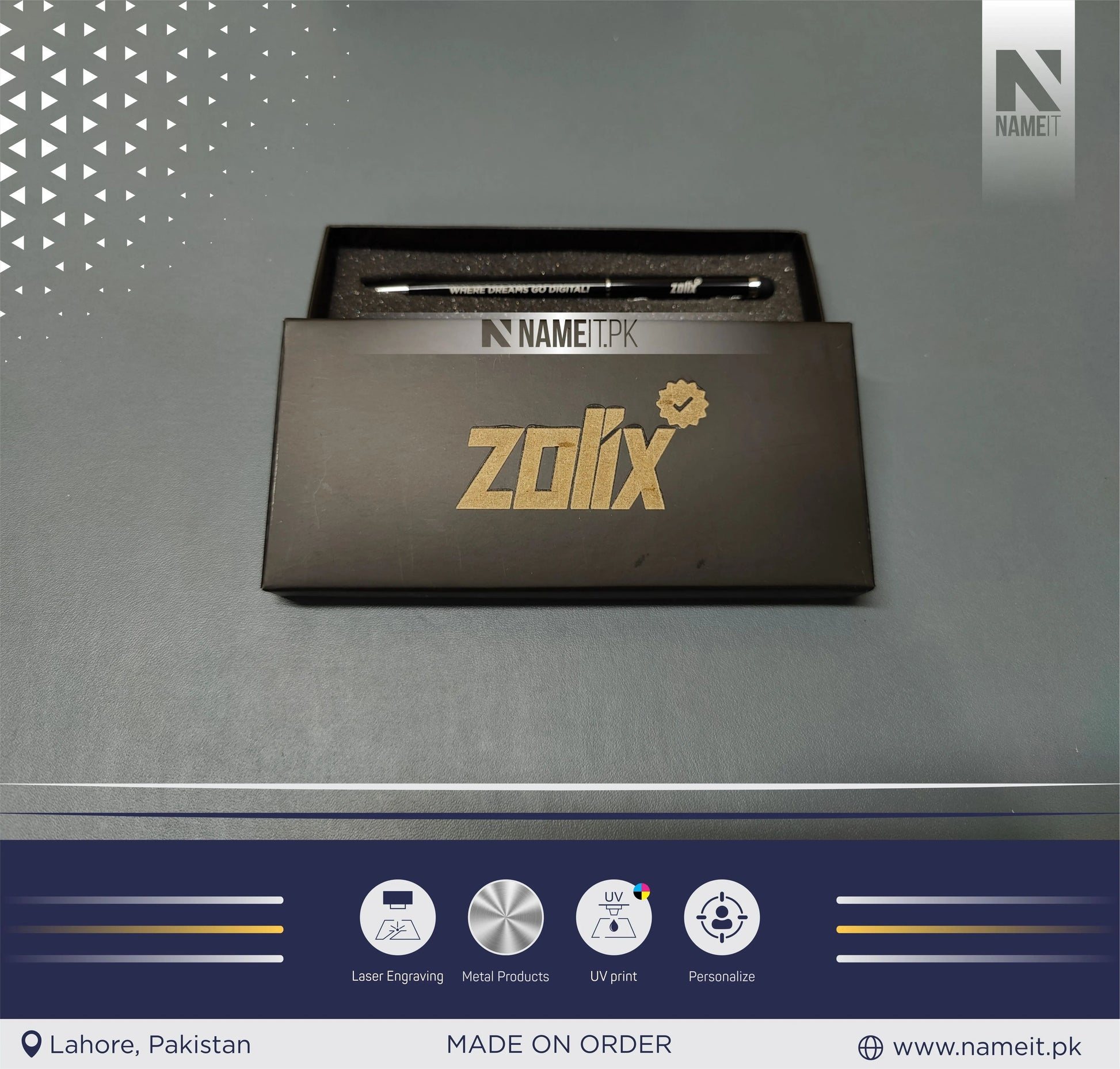 Corporate Gift Set, Customized Premium Metal Pen & Metal Keyring NAMEIT PAKISTAN