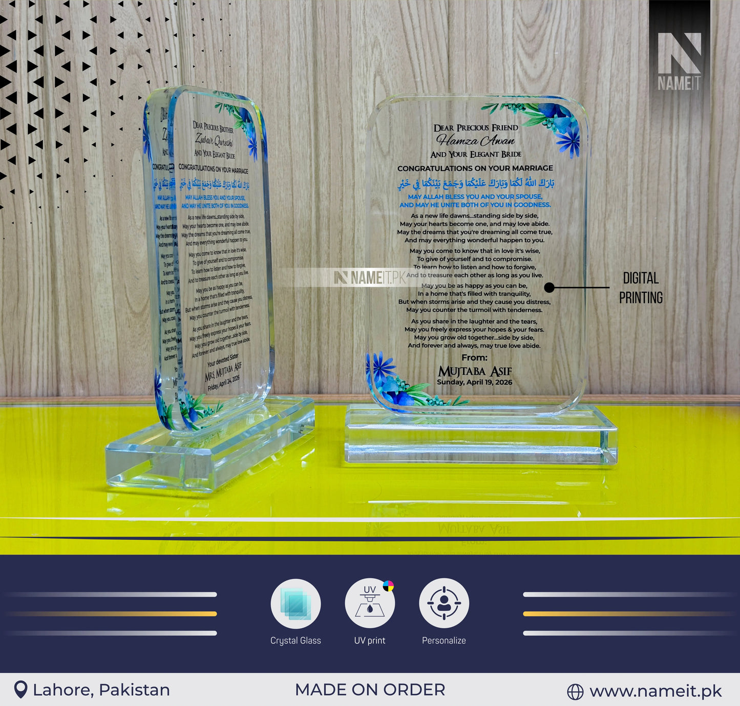 Shield, Corporate Personalized Crystal Award for Retirement Appreciation ,Gift Plaque, Graduation Plaque, Crystal Award, Printed Trophy,Award, Company Gifts