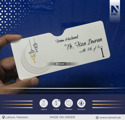 Acrylic Envelope For Your Wife Special Gift/ Acrylic Envelope For Eidi/ Acrylic Envelope For Money/ Enelope For Gift/ Eidi Envelope For Wife