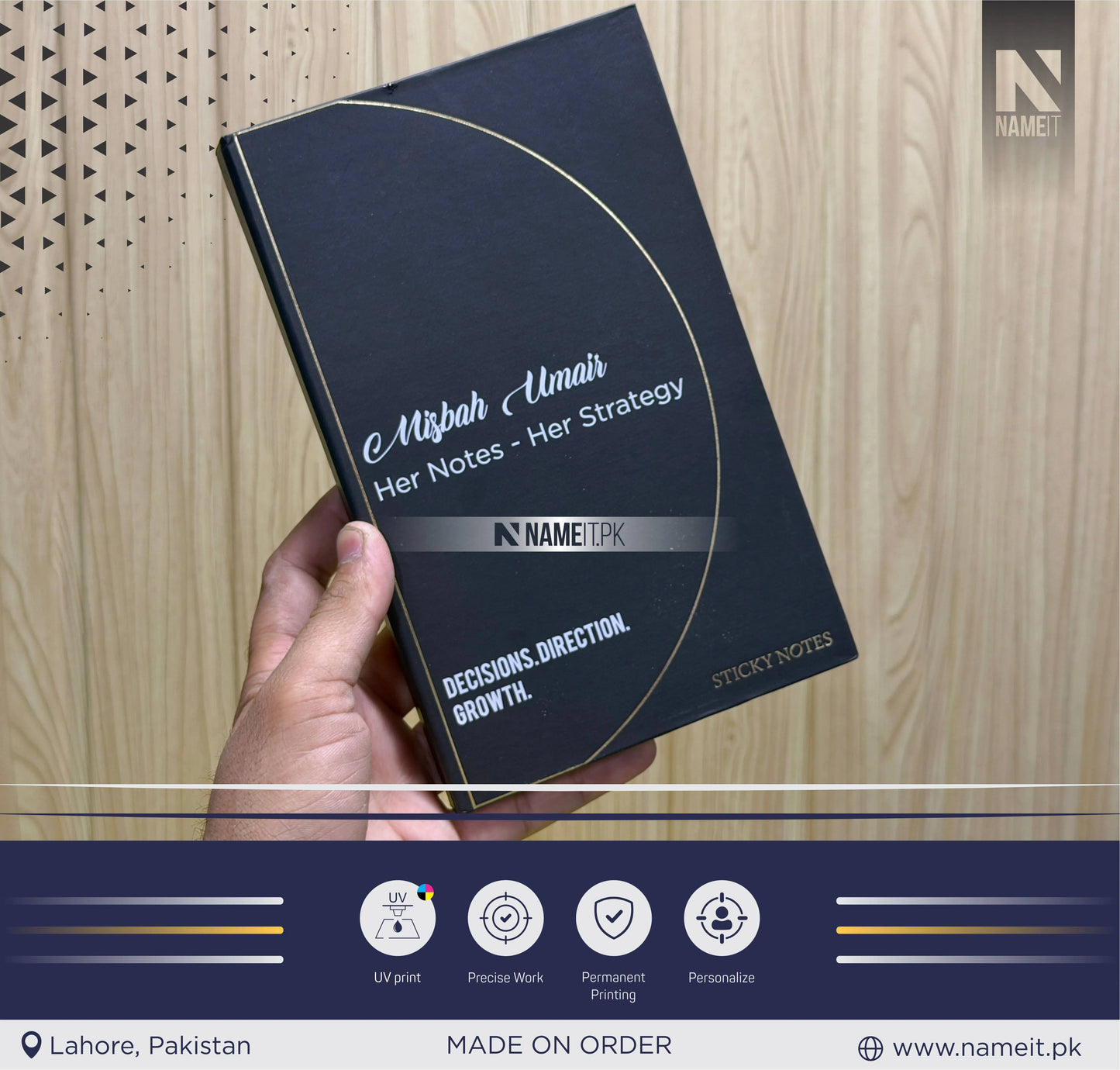 Notedpad, Customized Personalized UV Printed Sticky Notes Journal