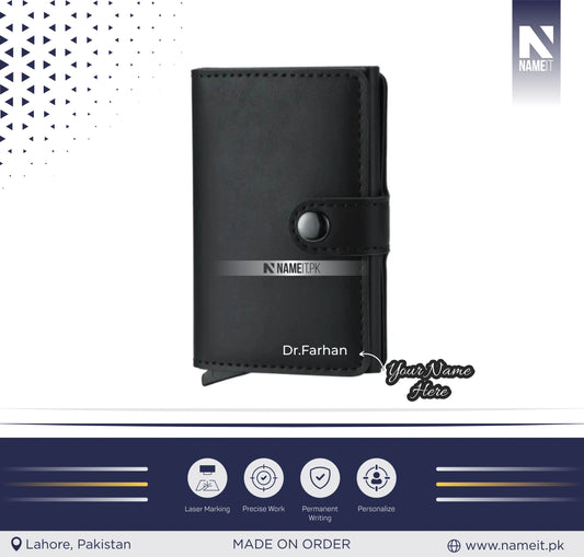 Metal RFID Blocking card Holder Fashion Slim Thin Card holder Aluminum Card holder Pop up Card holder Wallet Automatic button Wallet