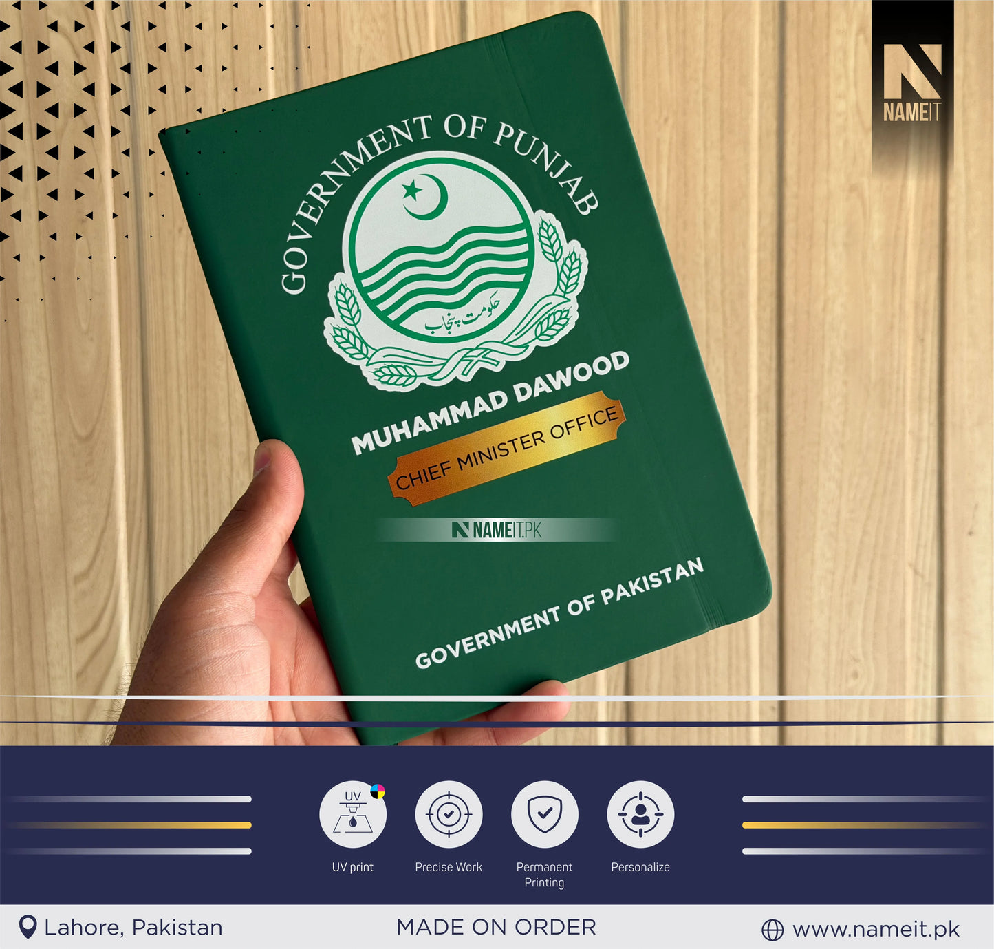 Diary, Custom Diary Printed, Customize Diary For Chief minister House | Government of Pakistan - Congratulations Gift - Government Officer Gift - Officer Gift - New Job Gift