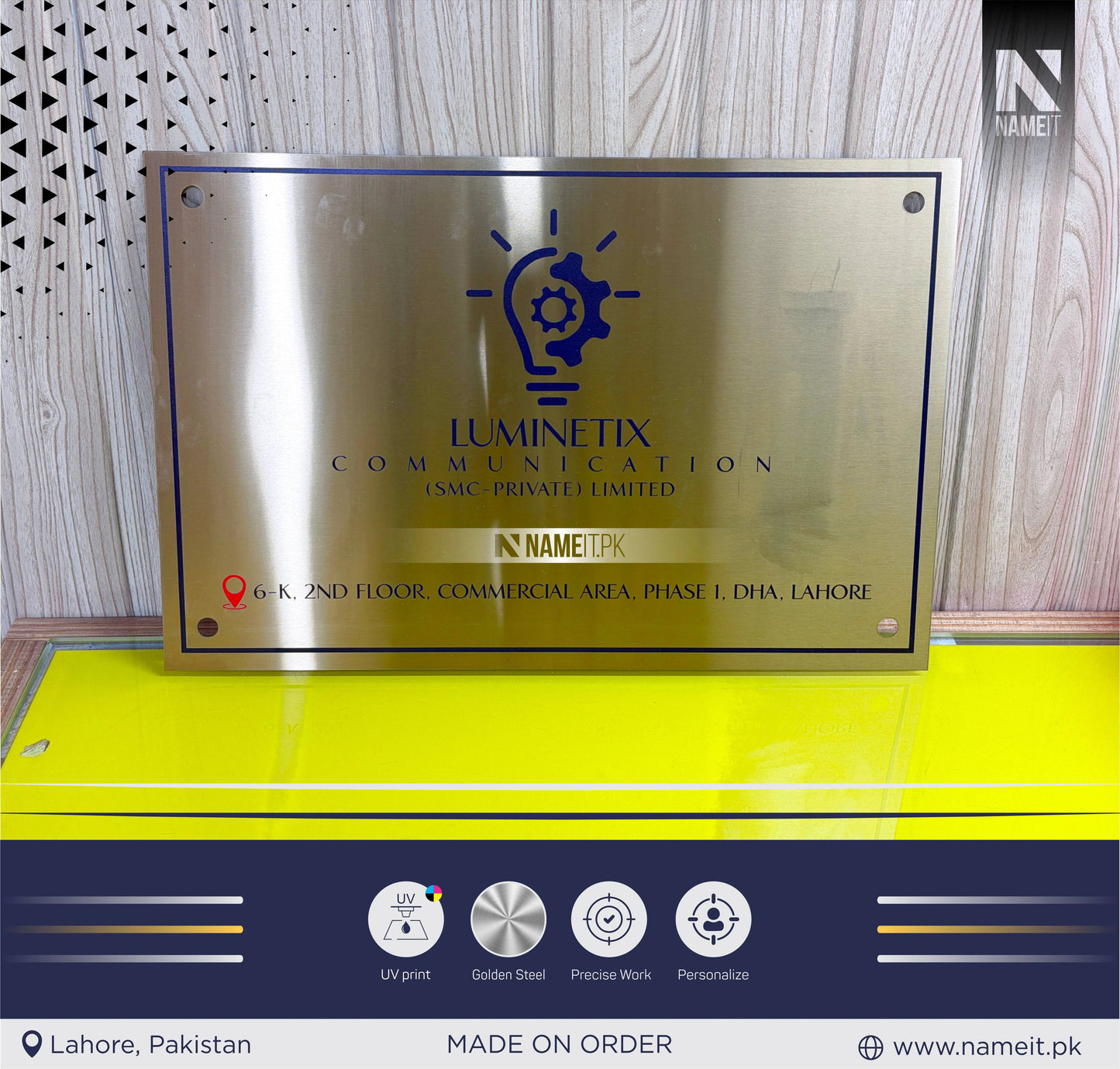 Office Sign, Business Logo Sign plate, Door Wall Sign, Custom Logo Metal Business Signage, Wall Hanging Business Office