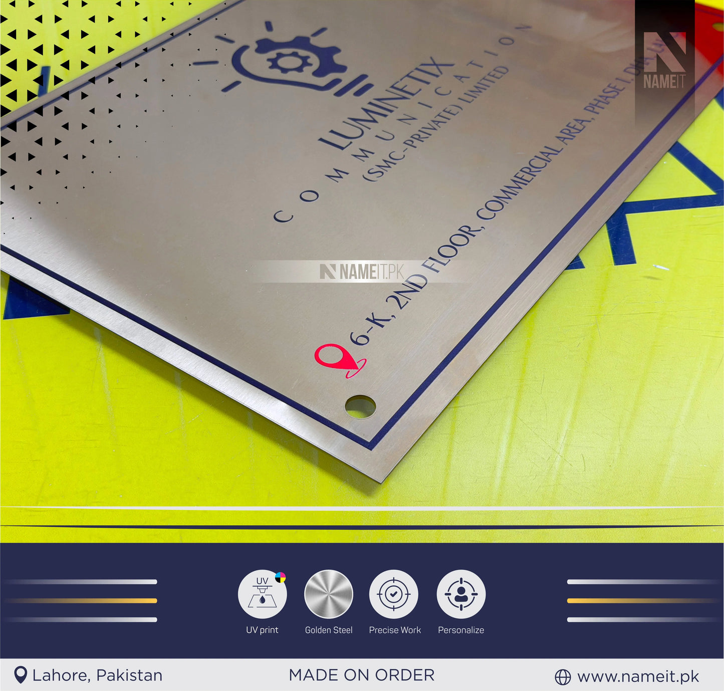 Office Sign, Business Logo Sign plate, Door Wall Sign, Custom Logo Metal Business Signage, Wall Hanging Business Office