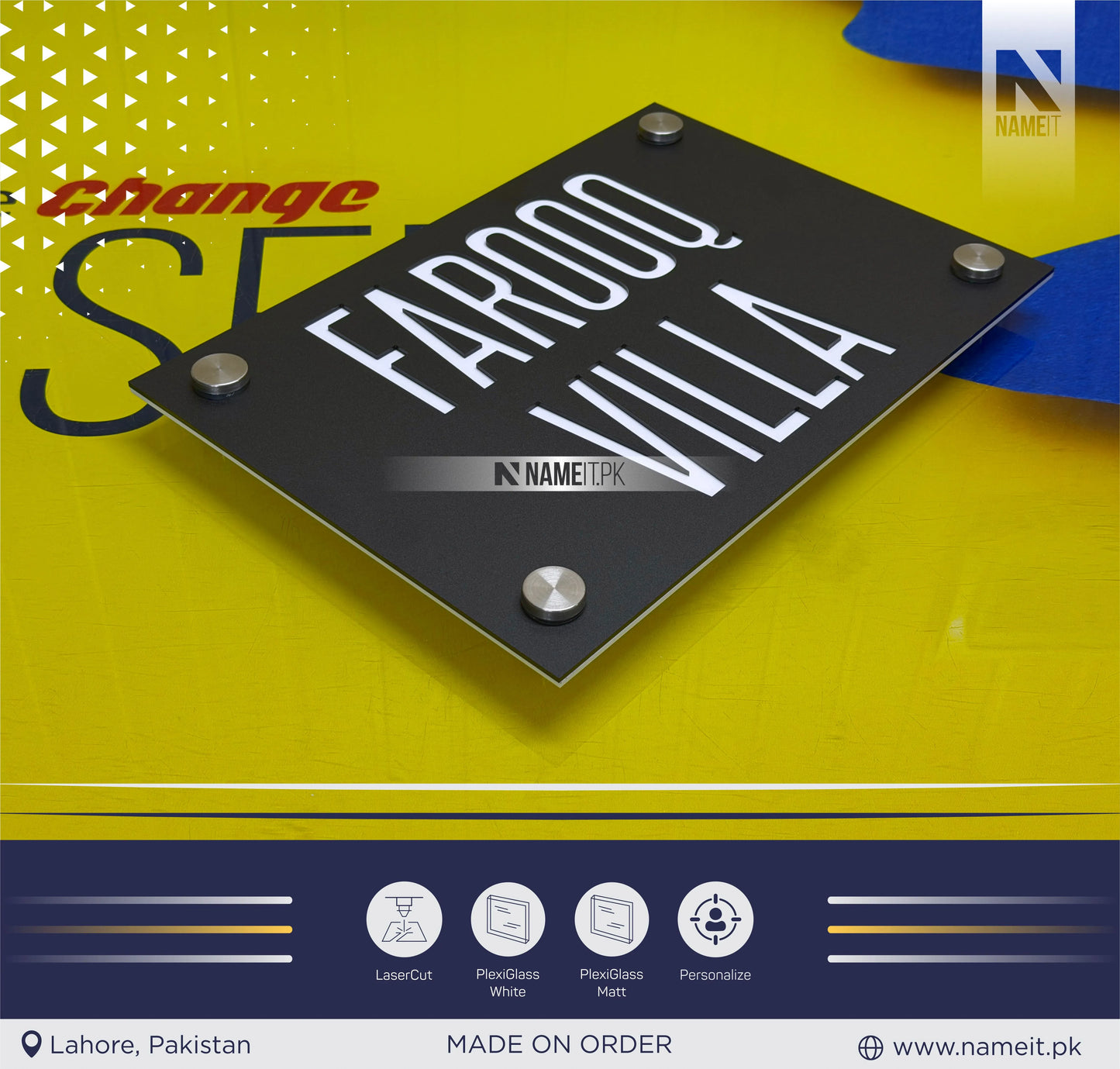 House Name Plate, House Name Sign Plaque Home Door Address House Decor Custom Home Name Plate Sign