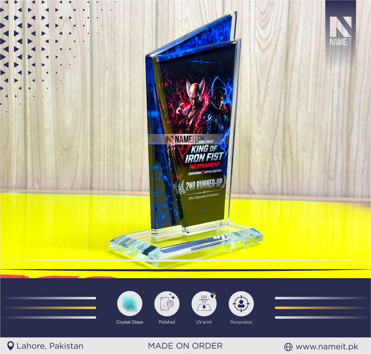 Custom Acrylic Champion Trophy Award | Premium Crystal-Style Sports Trophy | Personalized Winner Award with Custom Engraving | Tournament Champion Trophy | Corporate Event & Competition Award | Custom Achievement Trophy