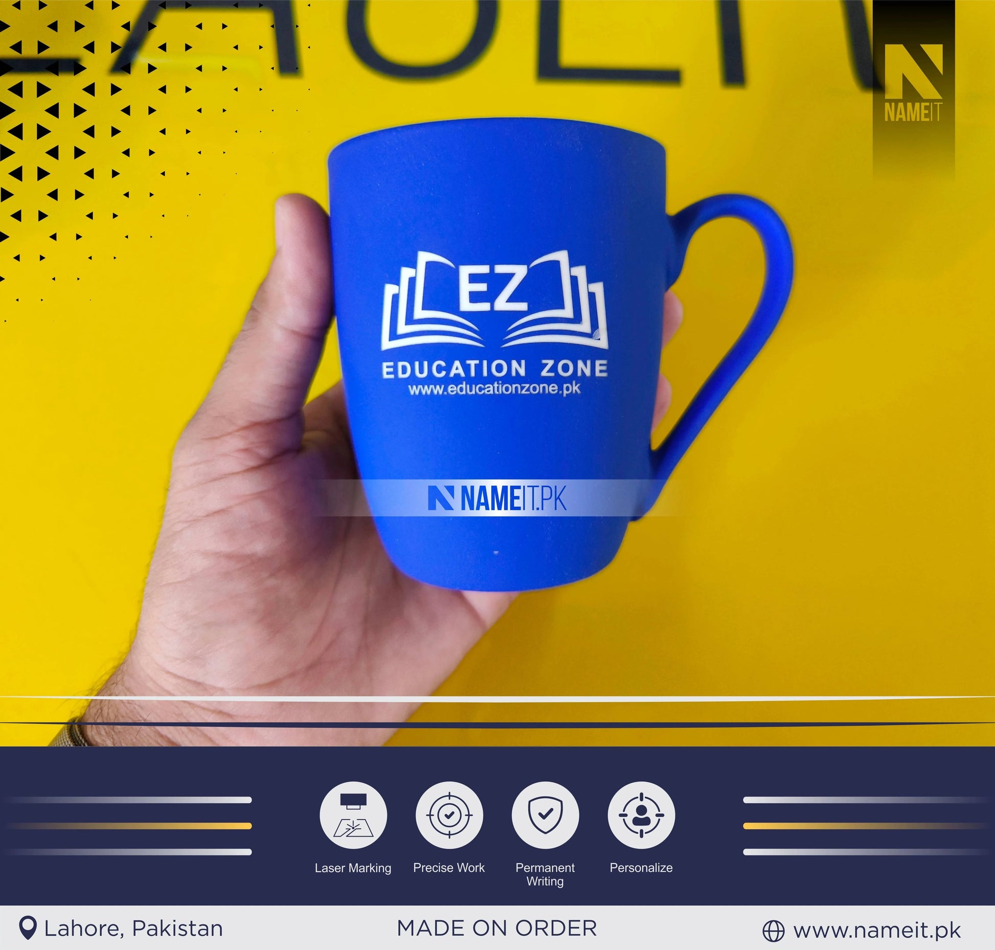 Mug, Custom Mug, Velvet Mug, Name & Quote, Coffee Mug Personalized Gift, Personalized Company Mug Engraved Mug (Copy) NAMEIT PAKISTAN