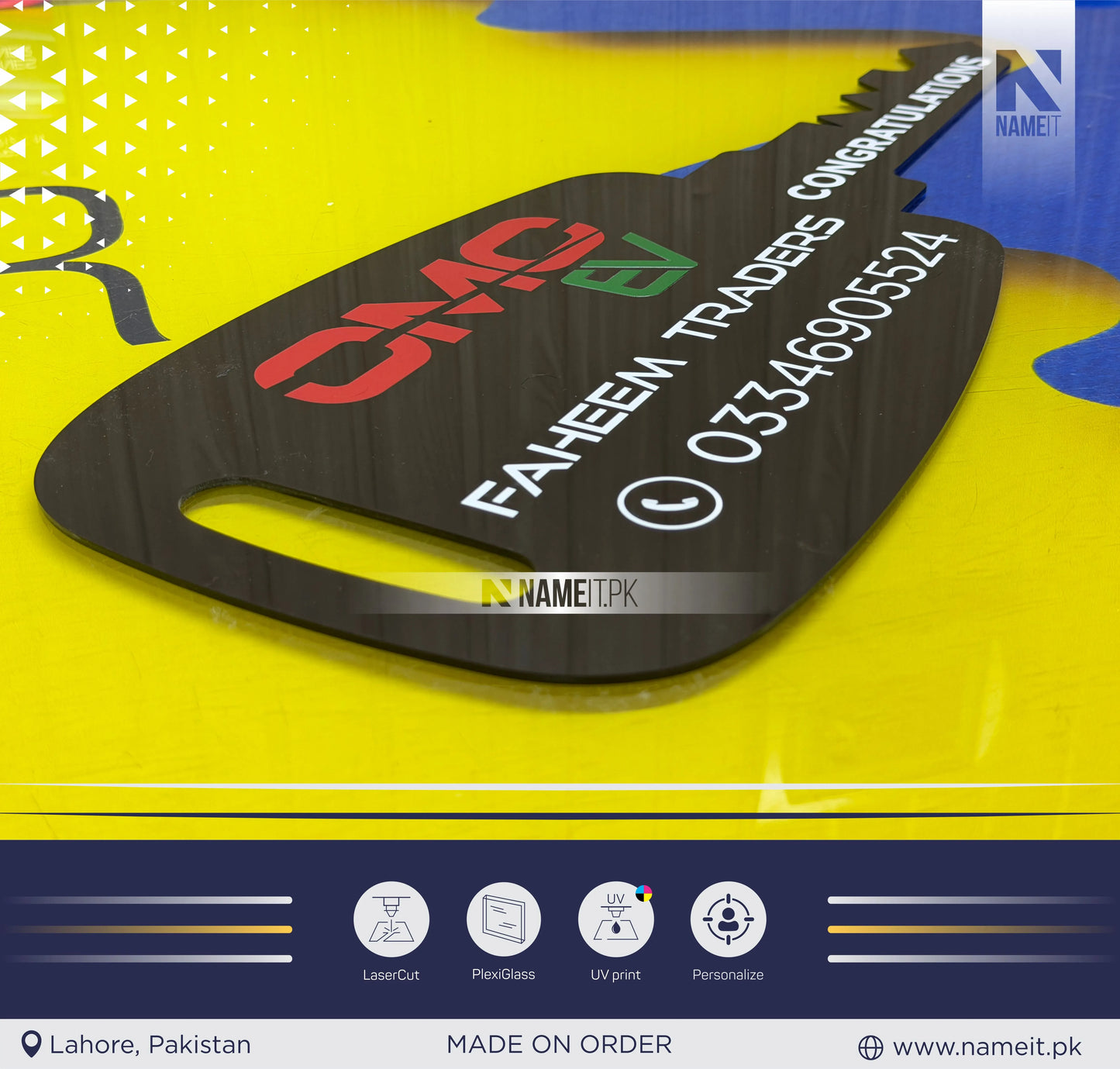 KEY, Gift, Award,Custom Giant Auto Key Award – Car Dealership Photo Prop for Sales & Social Media Marketing | Car Handover Display Key