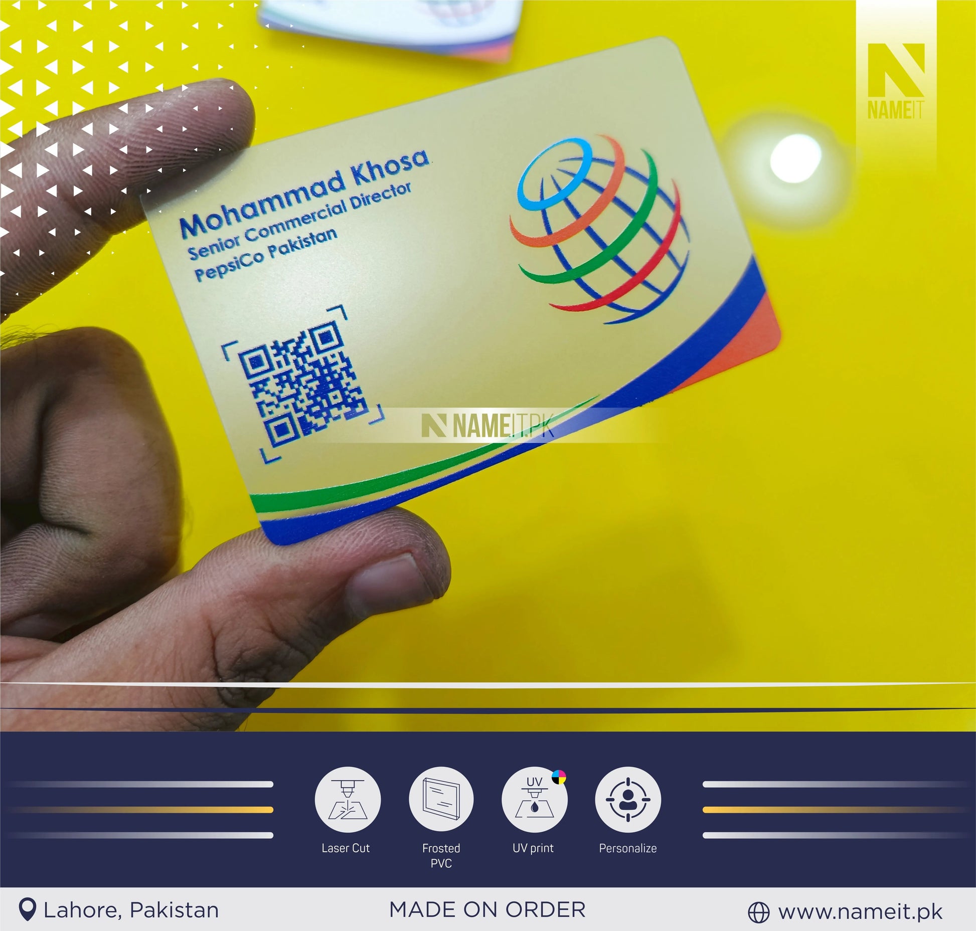 Transparent Business Card, Create an impeccable impression for your business, brand with charming Transparent Business Card NAMEIT PAKISTAN