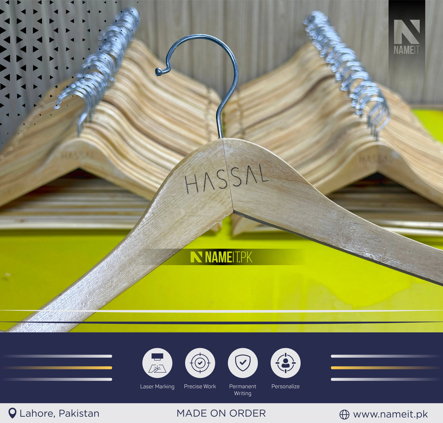 Hanger – Custom Your Hanger with Name, initial, or Company Logo | Perfect Gift for Any Brand Owner