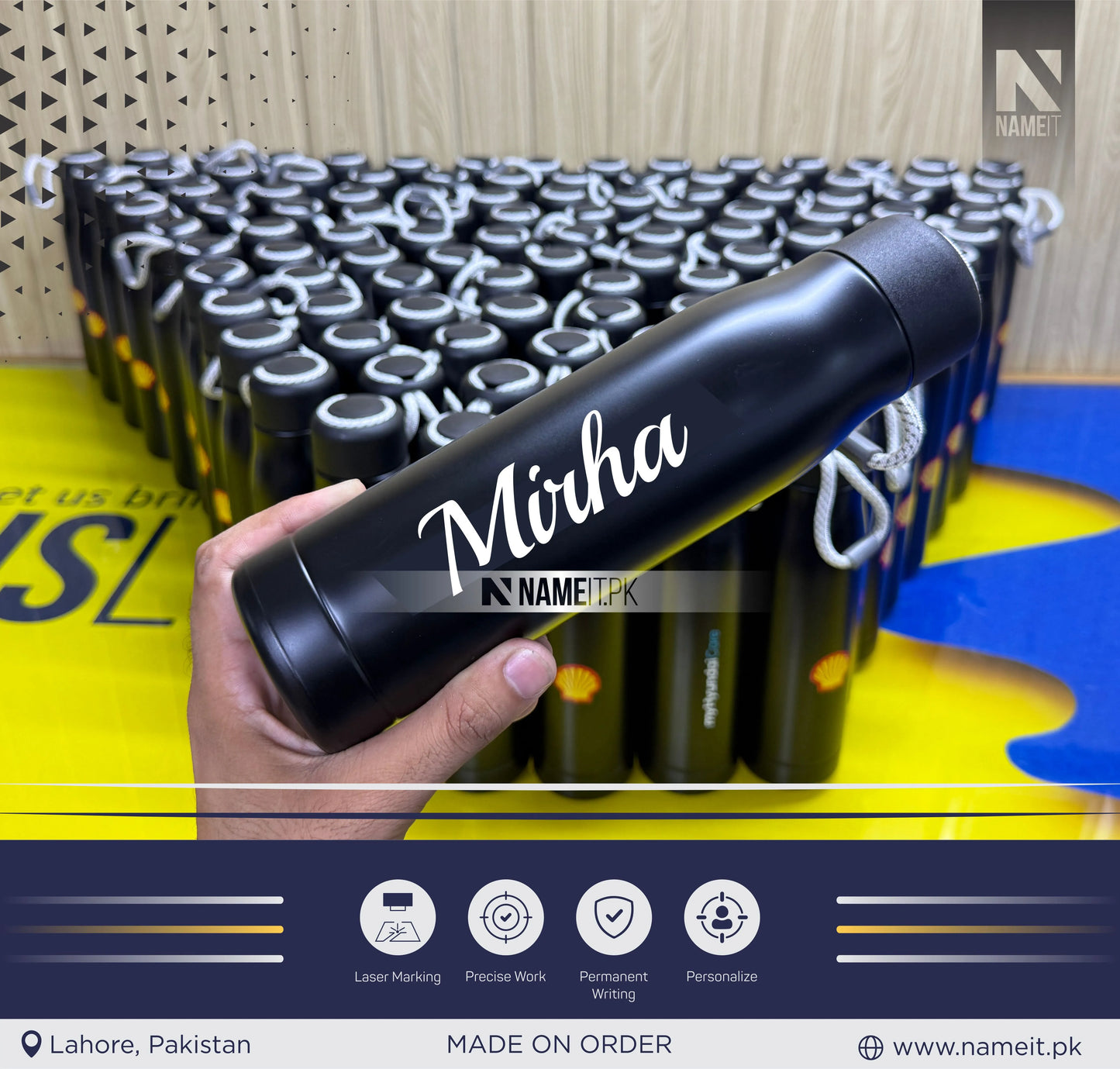 Stainless Steel Insulated Hot n Cool Water Bottle, Hydro Insulated Thermal Flask, Thermos Coffee Travel Mug, Double Walled Metal Tumbler, Keeps Cold And Hot