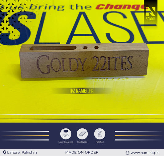 Personalized Business Card Holder, Wooden Holder, Table Name Plate, Custom Name Wooden Office Gift