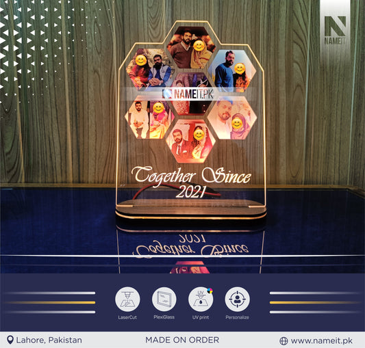 Personalized Photo Family Night Light, Custom Photo Couple & Family LED Light, Photo Lamp Gift NAMEIT PAKISTAN