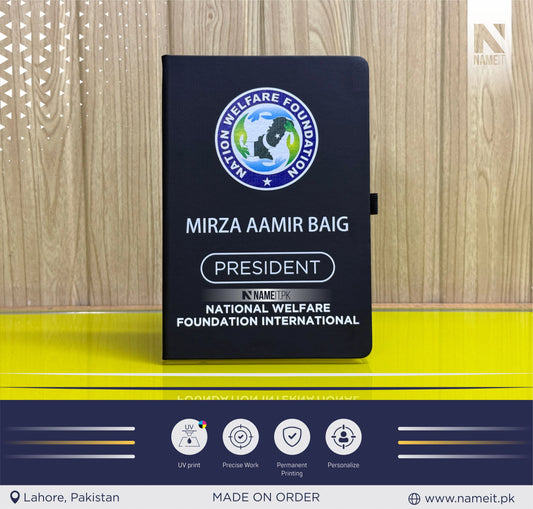 Diary, Custom Diary Printed, Customize Diary For National Welfare Foundation - Congratulations Gift - Officer Gift - New Job Gift