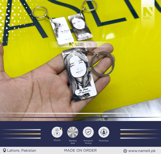 Metal Keychain, Custom Photo Keyring, Personalised Metal Keychain, High-Quality Printed Keyring, Gift for Birthday, Anniversary, Mother's day