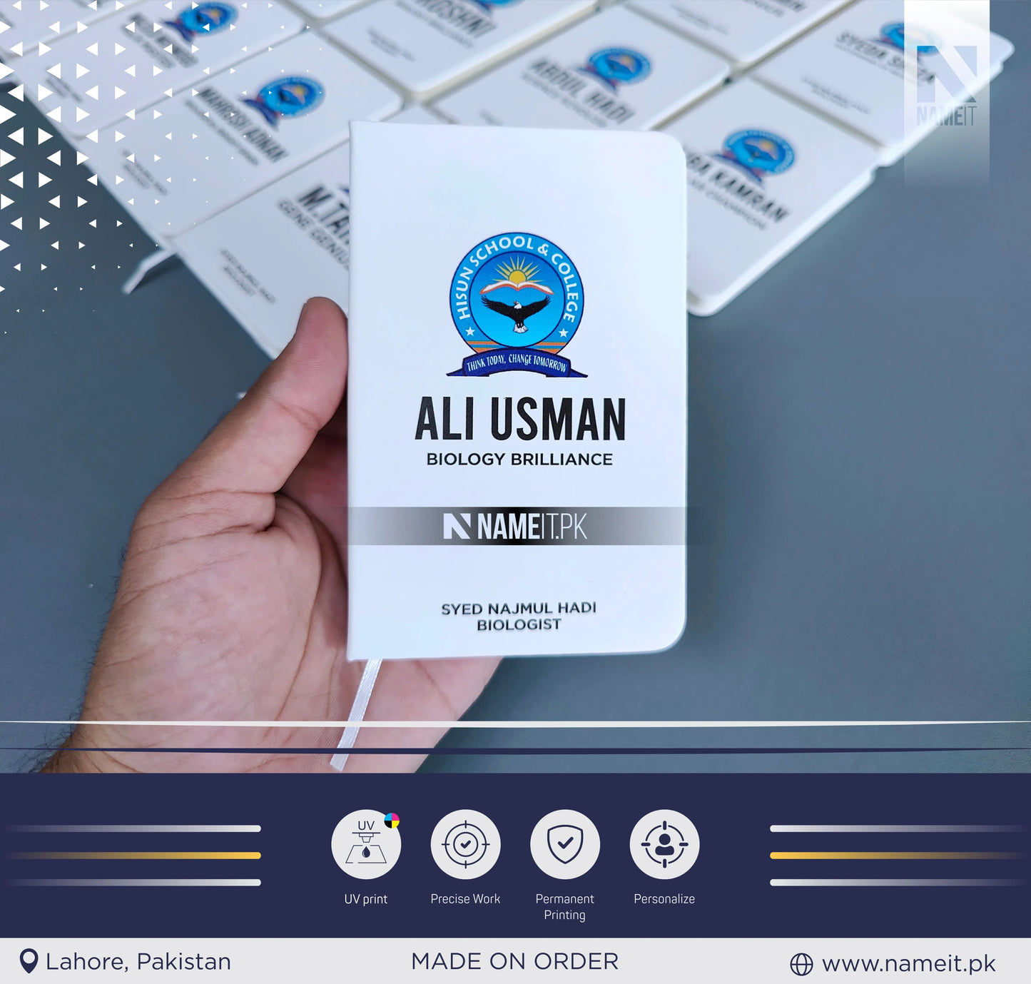 Customized Diary Gift, Customized Diary, Perfect Design For Corporate Diary UV Printed, Corporate Diary Gift Idea, Size A6 NAMEIT PAKISTAN