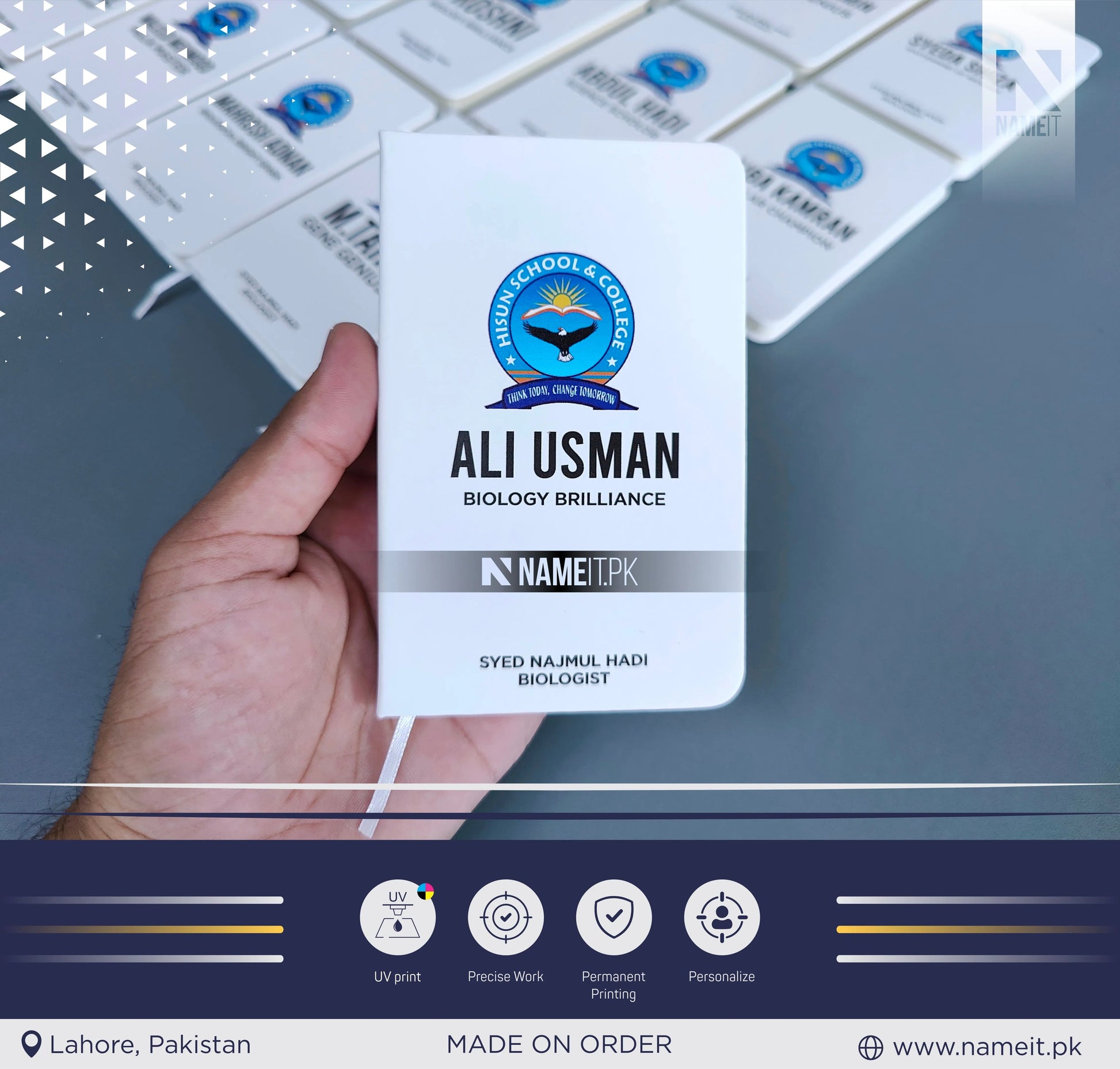 Customized Diary Gift, Customized Diary, Perfect Design For Corporate Diary UV Printed, Corporate Diary Gift Idea, Size A6 NAMEIT PAKISTAN