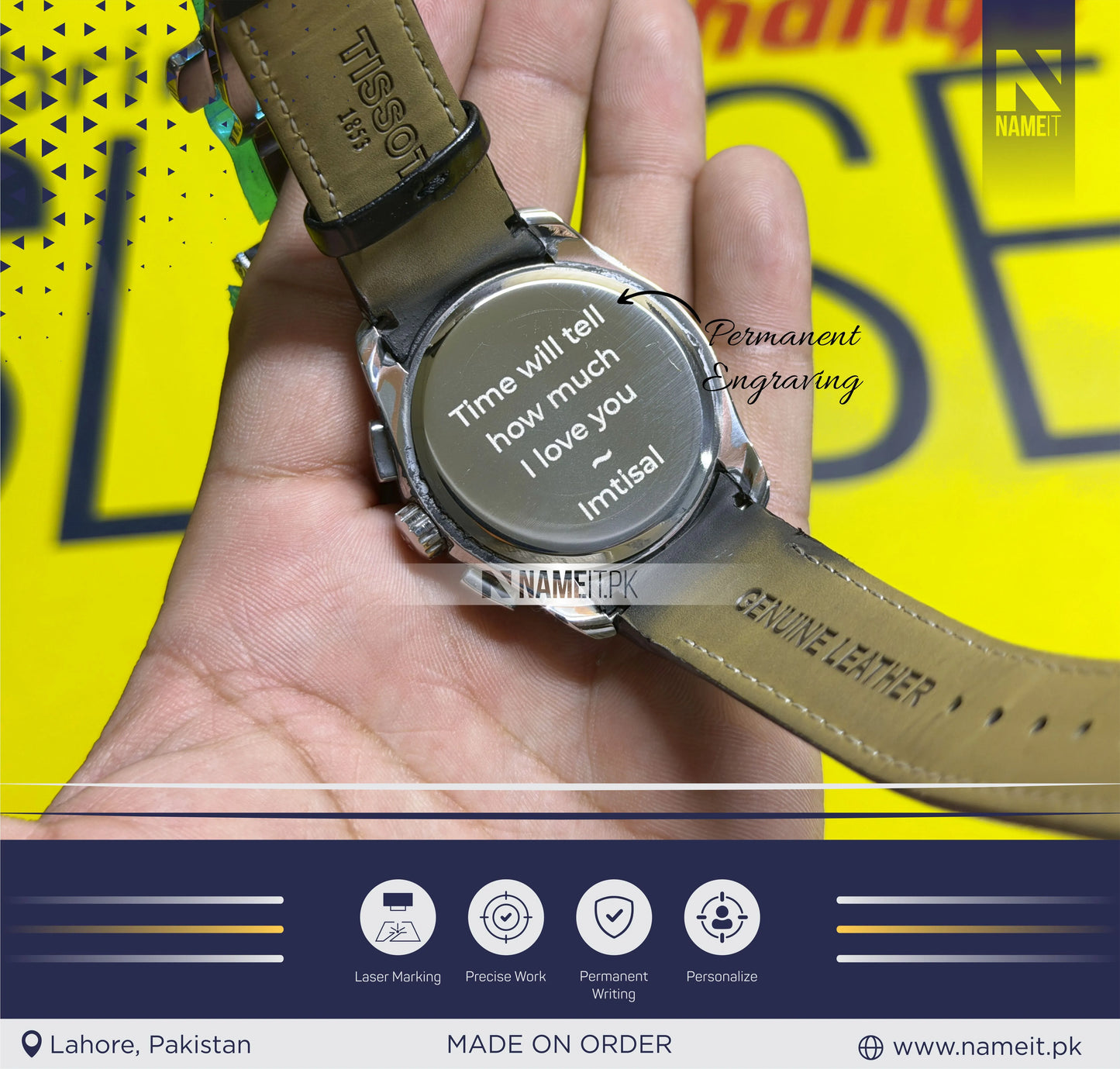 Wrist Watch – Custom Your Wrist watch with Name, initial, or Date | Perfect Gift for Birthday, Anniversary & Special Occasions