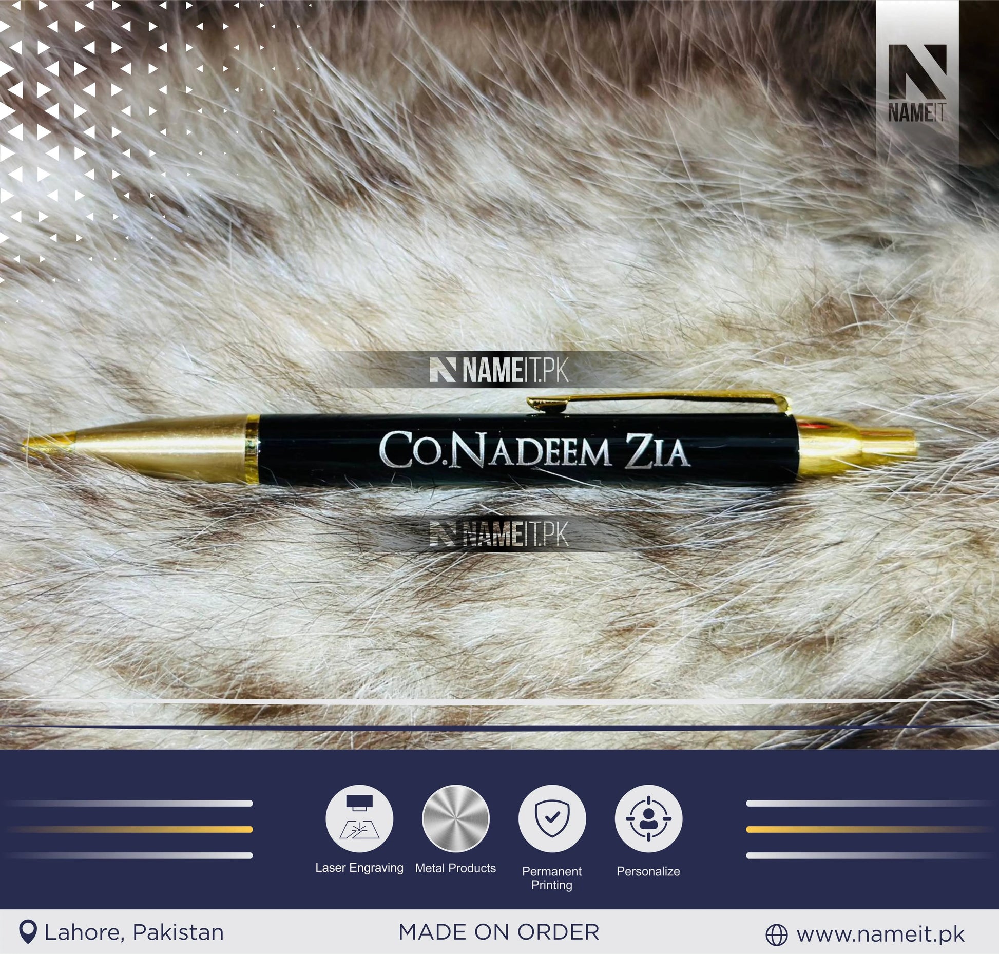 Personalized PEN, Roller Ballpen, Ballpoint Pen, Refillable Pens and retractable medium refill pen with black ink. NAMEIT PAKISTAN