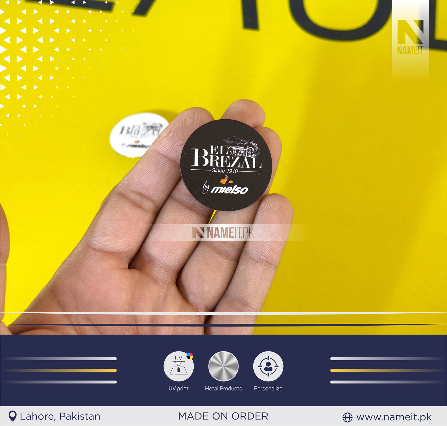 Custom Printed Magnatic Round badges | Personalized Printed Employee Office Name badges | Name Metal Badges | Student Name badges | Nurse Name badges With Magnet