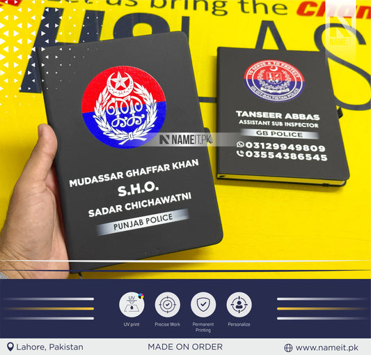 Diary, Police Diary Printed, Customize Diary For Punjab Police - Congratulations Police Gift - Punjab Police Gift- New Police Officer Gift - New Job Gift - Police