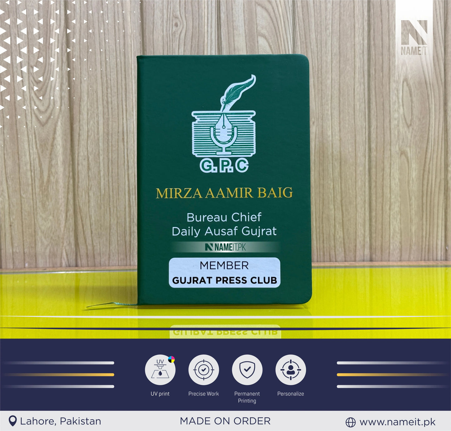 Diary, Personalized Diary A5, Diary with Name, custom Notebook Gift, Personalized Diary Men/Women/Graduation gifts, Employee Appreciation Gifts, Gujrat Press Club