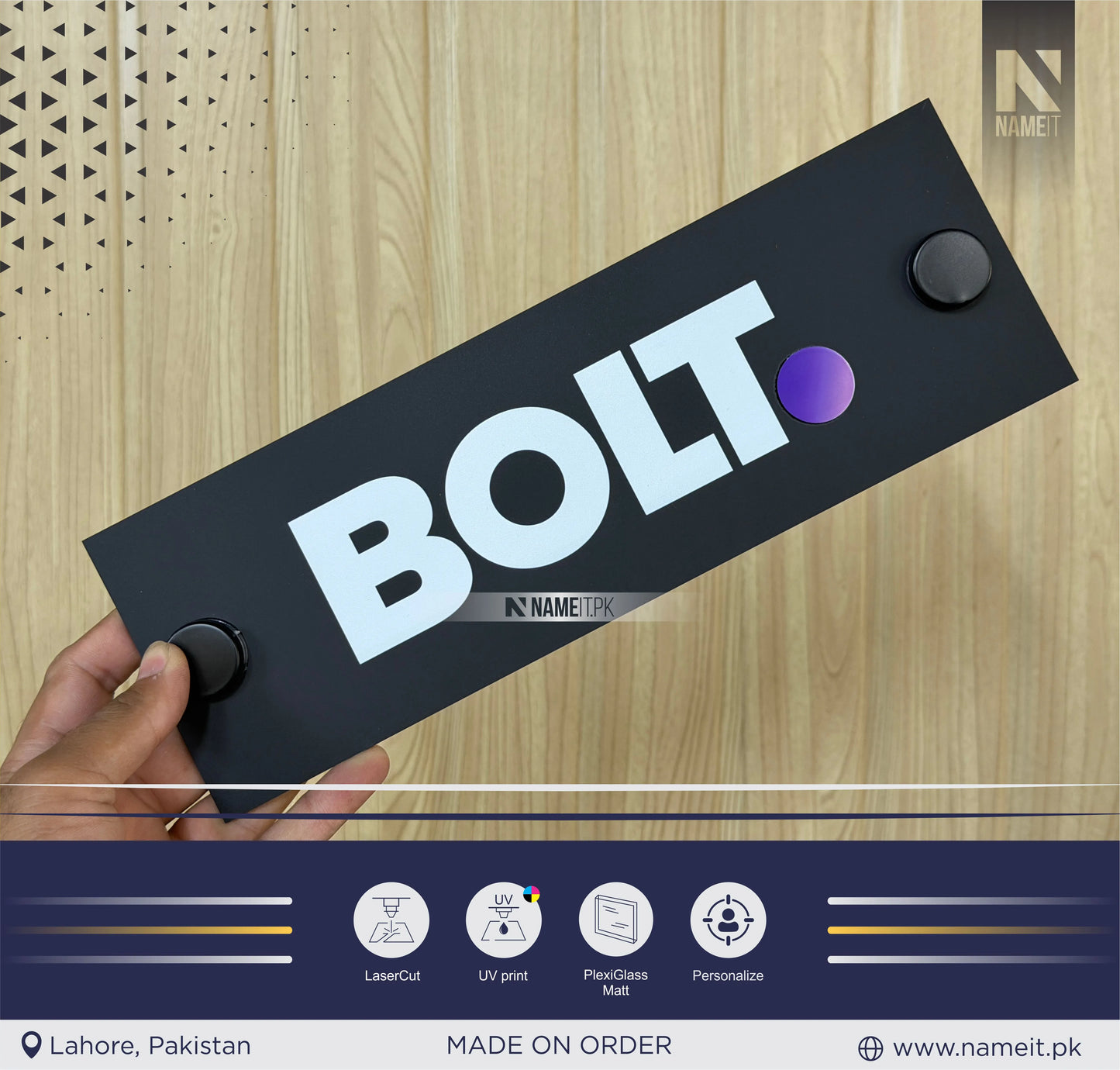 Name Plate, Business Logo Sign plate, Door Wall Sign, Custom Logo Acrylic Business Signage, Acrylic, Wall Hanging Business Office