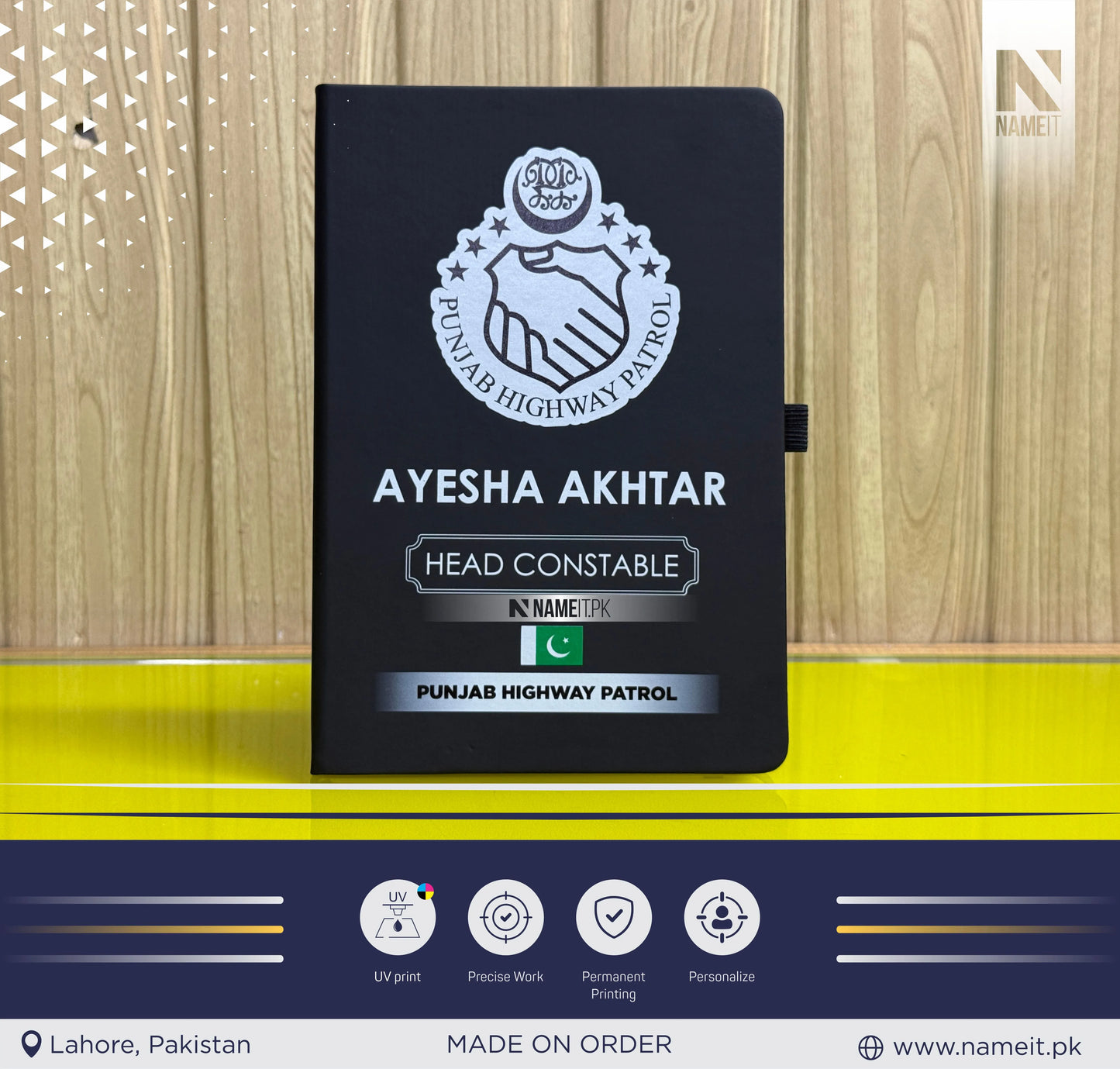 Diary, Police Diary Printed, Customize Diary For Punjab Highway Petrol - Congratulations Police Gift - Punjab Highway Police Gift- New Police Officer Gift - New Job Gift - Police