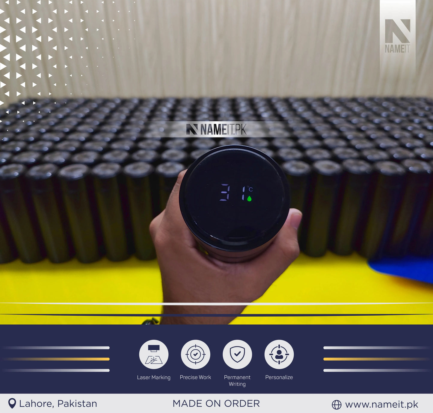 Water Bottles, Travel Bottle, Gym Bottle, 500ml Stainless Steel Intelligent Temperature Display Water Bottle with Thermometer