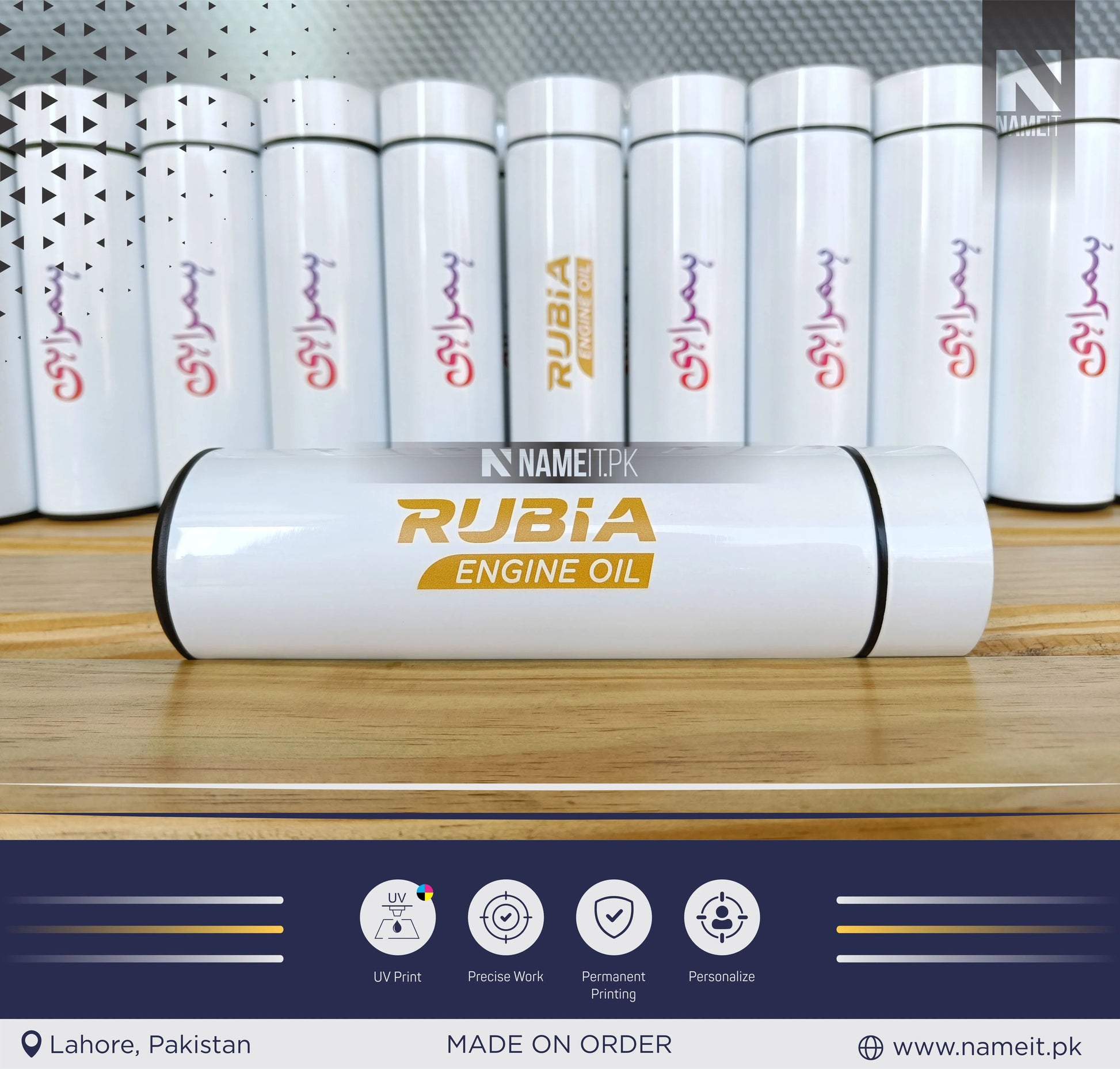 Personalized Digital Temperature Display Thermos with Name and Date, Temperature Water Bottle , Round Printed Water Bottle NAMEIT PAKISTAN