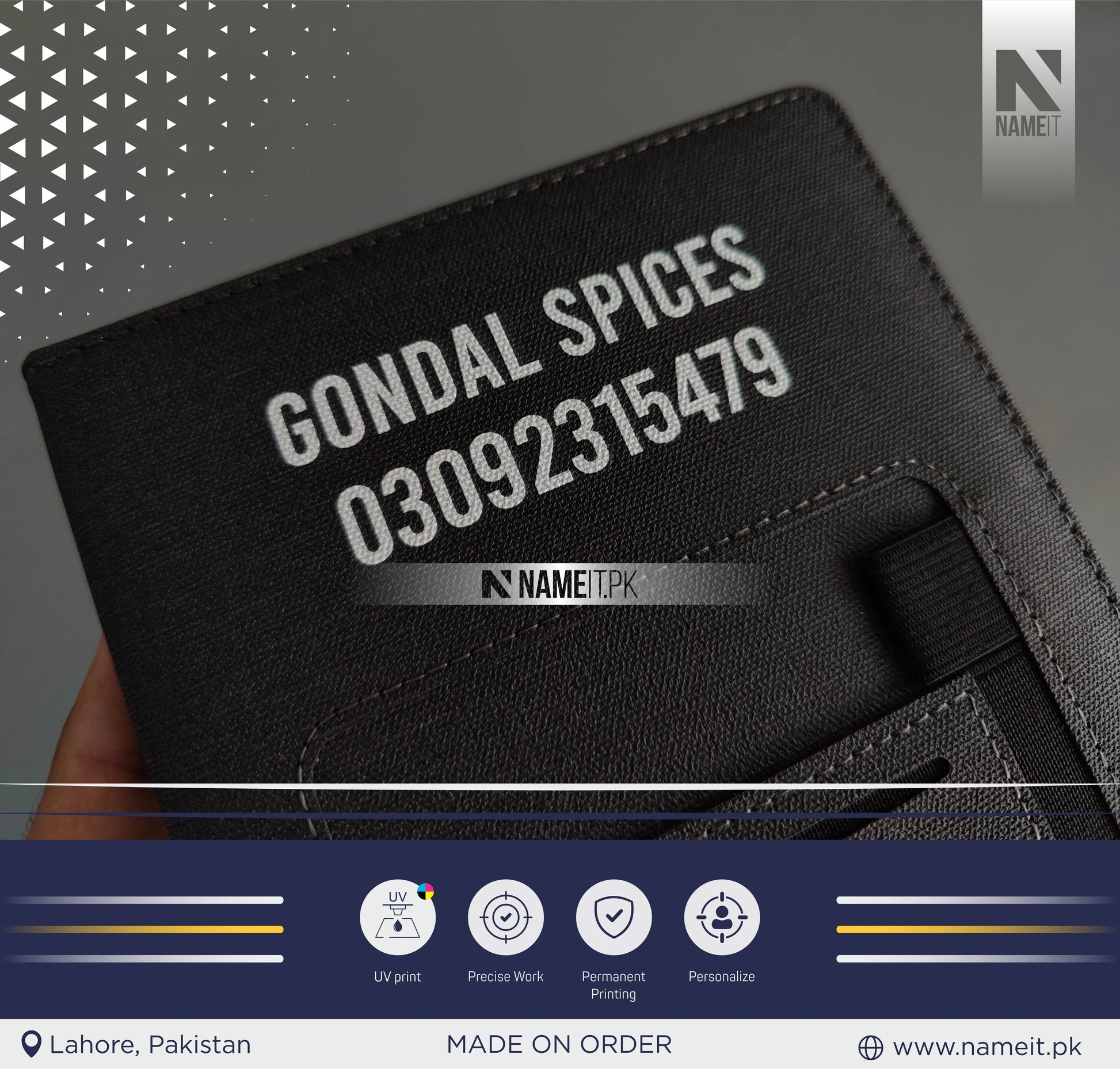 Diary, Engraved A5 Hardcover Line Notebook With Cellphone Pocket Custom Logo PU Leather Diary NAMEIT PAKISTAN