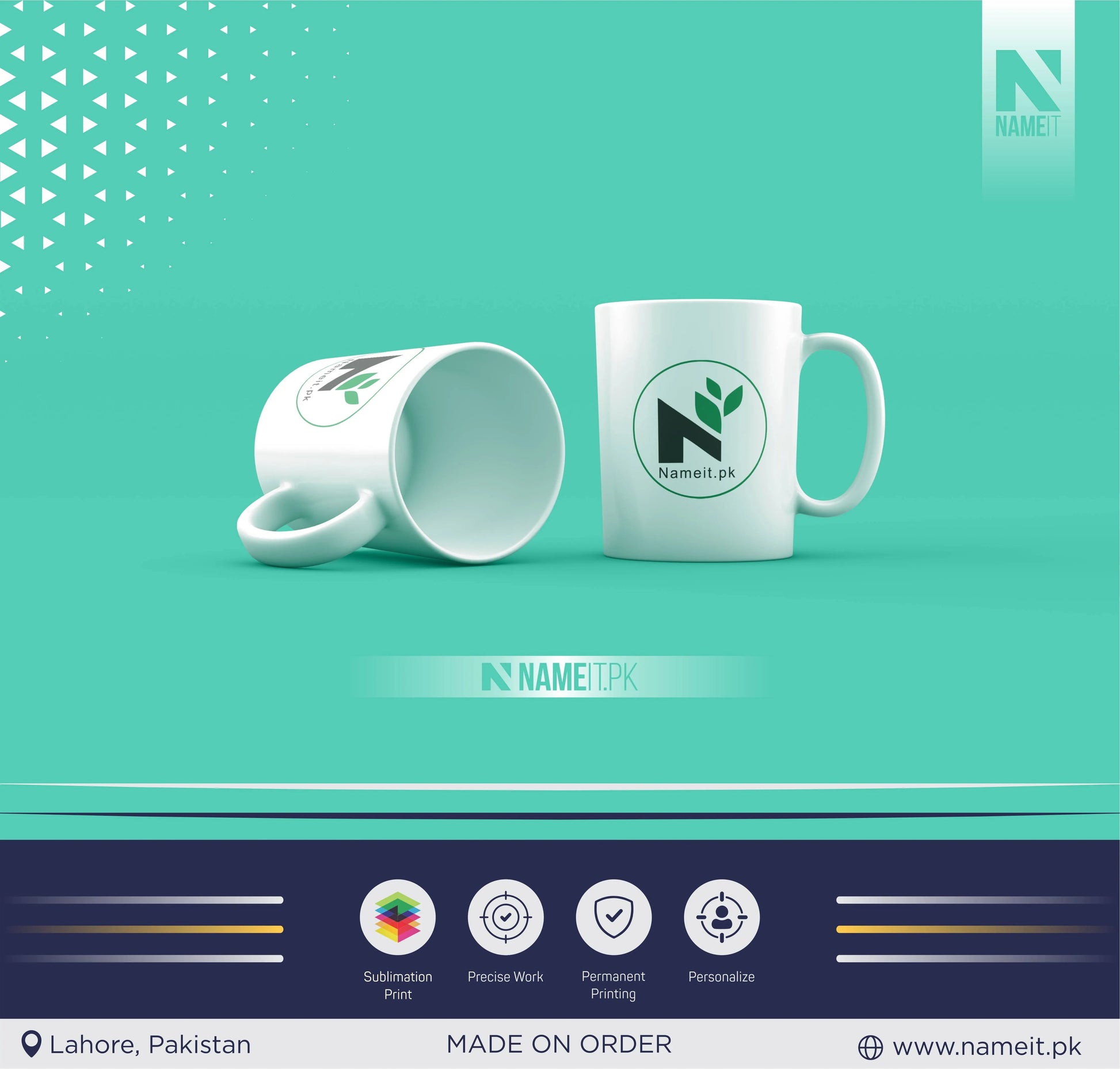 Mug, Customize Mug For Company Coffee Mugs With Logo, Office Coffee Cups, Promotional Business Mugs, Custom Coffee Cups, Organization Merchandise Coffee Mugs NAMEIT PAKISTAN