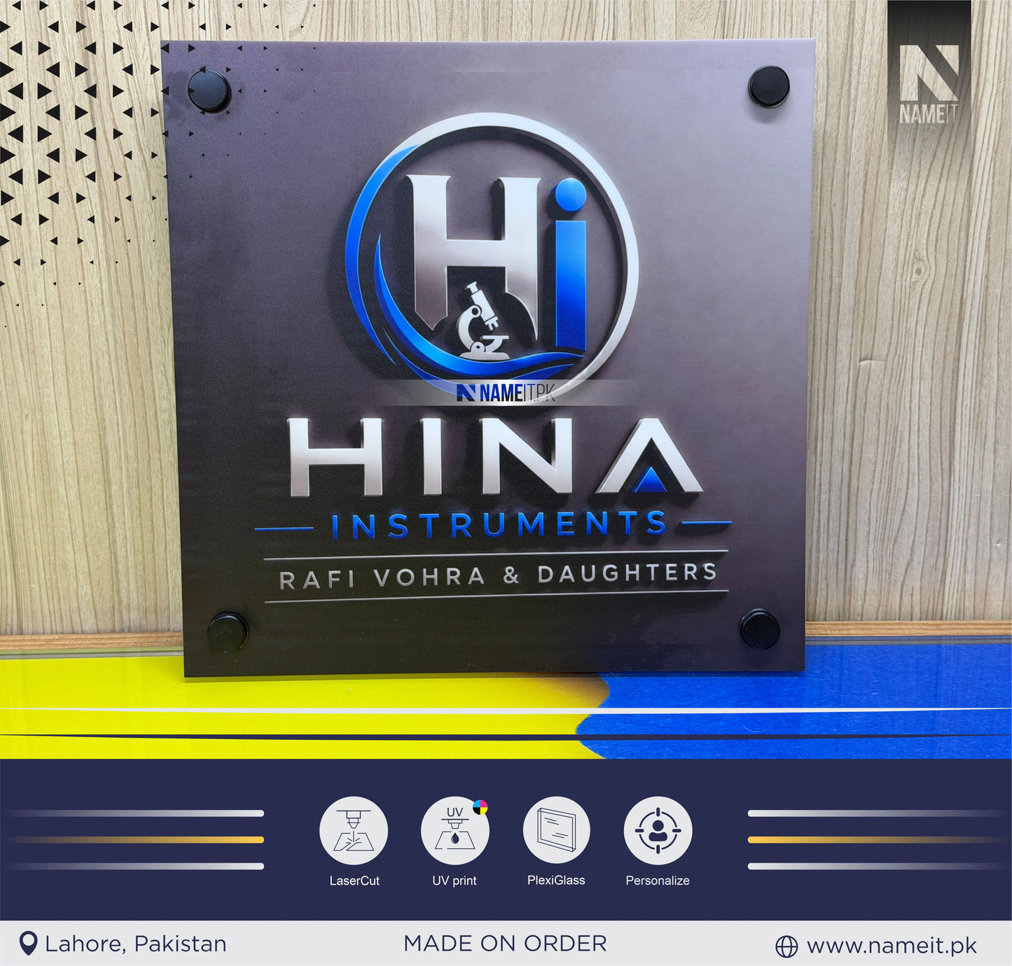 Premium Custom Plexiglass Logo Signage | UV Print, Laser Cut & Personalized Business Wall Sign