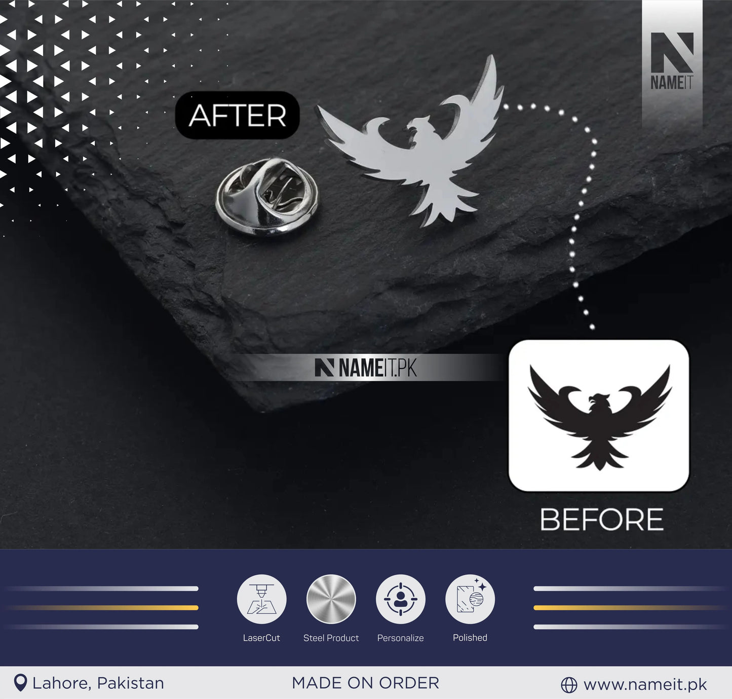 Custom Logo Brooch, Personalized Badge Pin, Custom Enamel Pins, Lapel Pins for Business, Gift for Him, Custom Company Logo, Christmas Gifts.