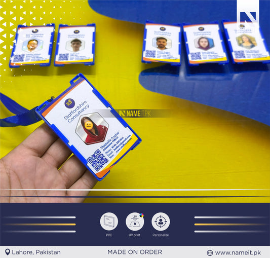 Employee Card, PVC ID Card – Personalized Employee Badge, Teacher ID, Membership & Access Card | Durable Plastic Design