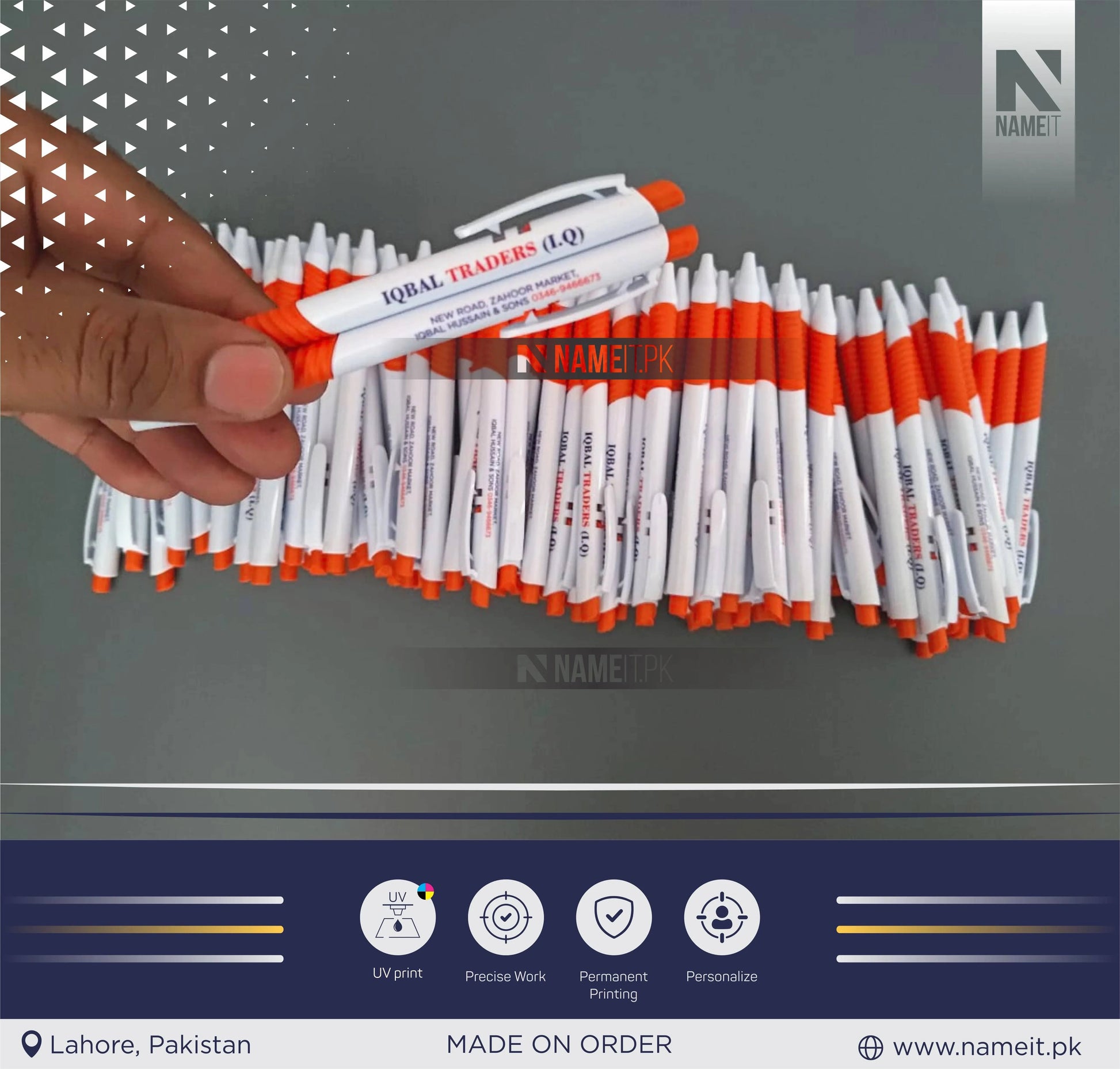Digital Printed Ballpen with Soft Rubber Grip | Advertising Pens, Great Promotional Tool NAMEIT PAKISTAN