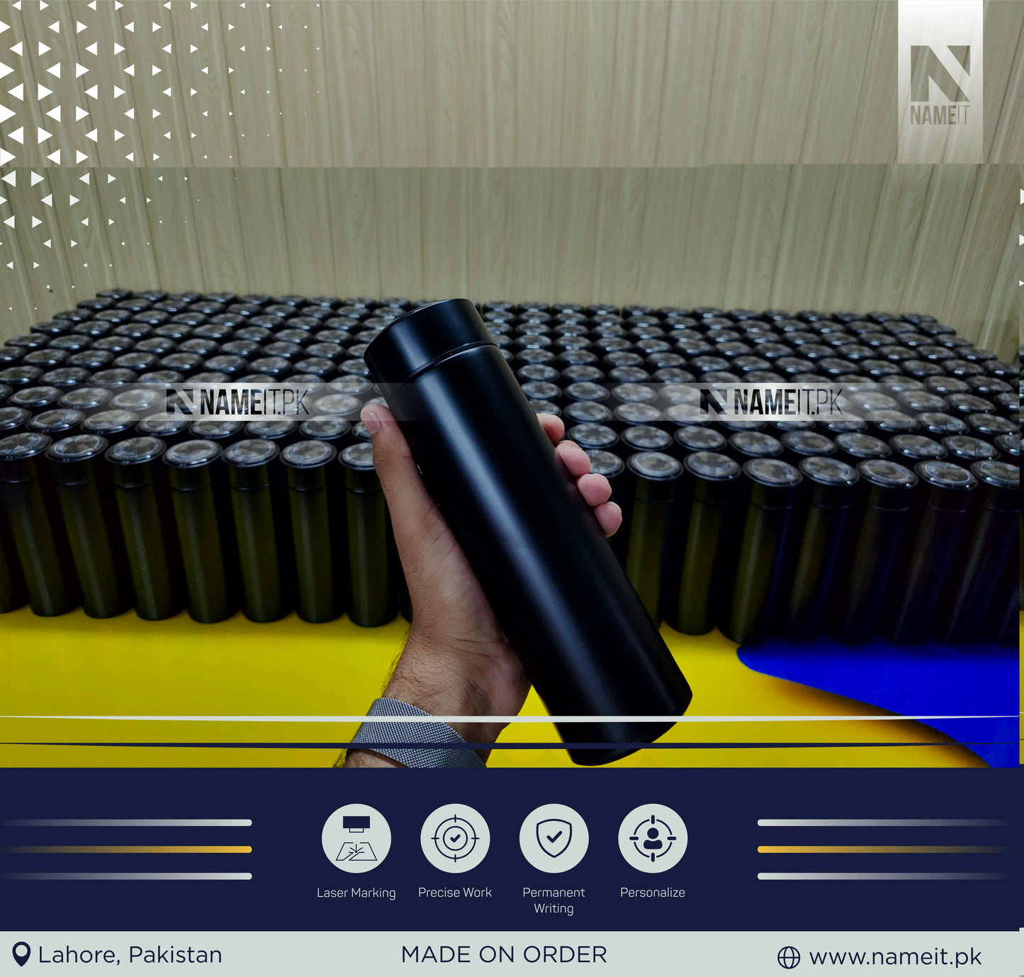 Water Bottles, Travel Bottle, Gym Bottle, 500ml Stainless Steel Intelligent Temperature Display Water Bottle with Thermometer