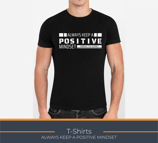 TShirt, ALWAYS KEEP YOU MIND POSITIVE, Elegant Custom Polo T-Shirts - Vibrant Color Logos for Corporate, Sports Teams, Golf Events, Personalized Logo for Stylish Casual Wear