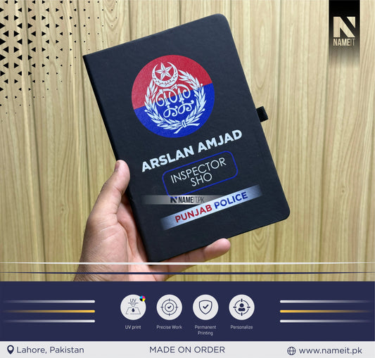 Diary, Police Diary Printed, Customize Diary For Punjab Police - Congratulations Police Gift - Punjab Police Gift- New Police Officer Gift - New Job Gift - Police
