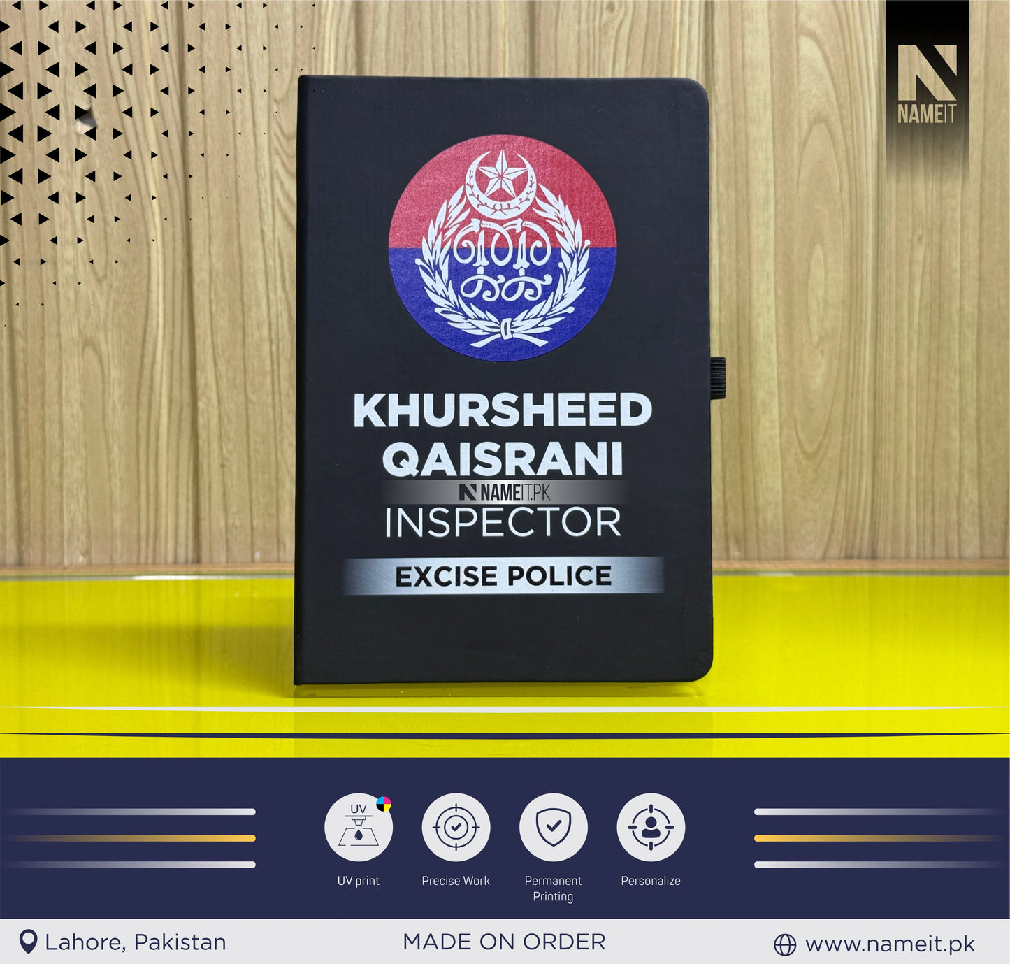 Diary, Police Diary Printed, Customize Diary For Punjab Police - Congratulations Police Gift - Punjab Police Gift- New Police Officer Gift - New Job Gift - Police