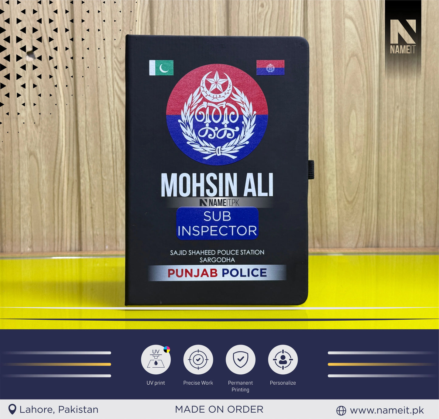 Diary, Police Diary Printed, Customize Diary For Punjab Police - Congratulations Police Gift - Punjab Police Gift- New Police Officer Gift - New Job Gift - Police