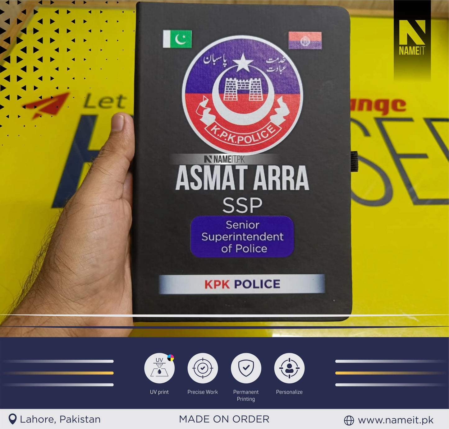 Diary, Police Diary Printed, Customize Diary For KPK Police - Congratulations Police Gift - KPK Police Gift- New Police Officer Gift - New Job Gift - Police