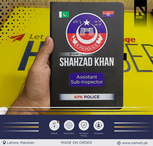 Diary, Police Diary Printed, Customize Diary For KPK Police - Congratulations Police Gift - KPK Police Gift- New Police Officer Gift - New Job Gift - Police