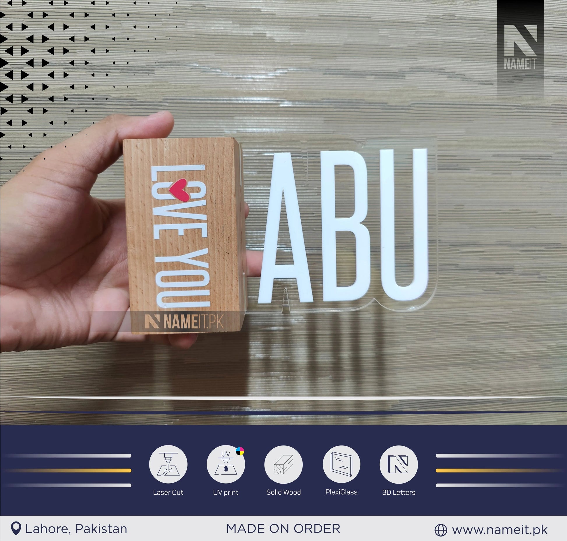 Gift For Father Day, Happy Father Day Celebration, Love You ABU, Customizable NAMEIT PAKISTAN