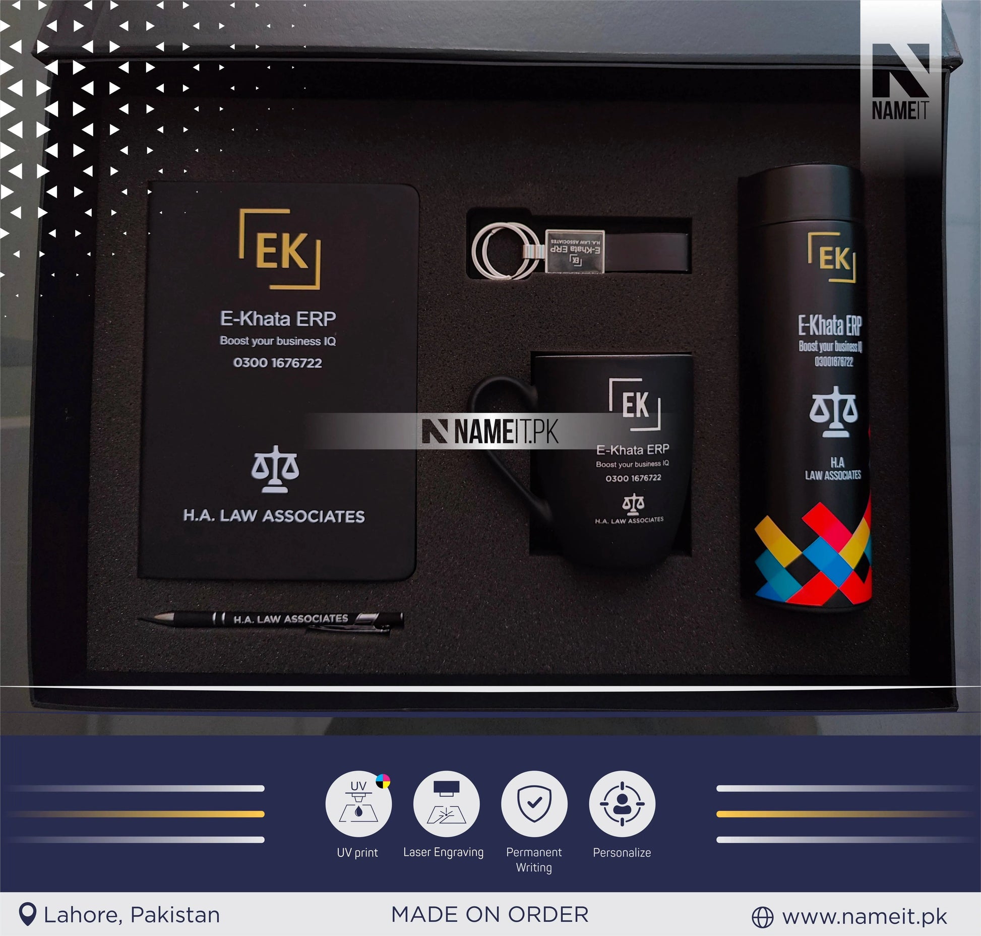 Corporate Gifts Box With Company Logo, Personalized Gift Box, Business Gift Box, Custom Gift Box, Present For Boss NAMEIT PAKISTAN