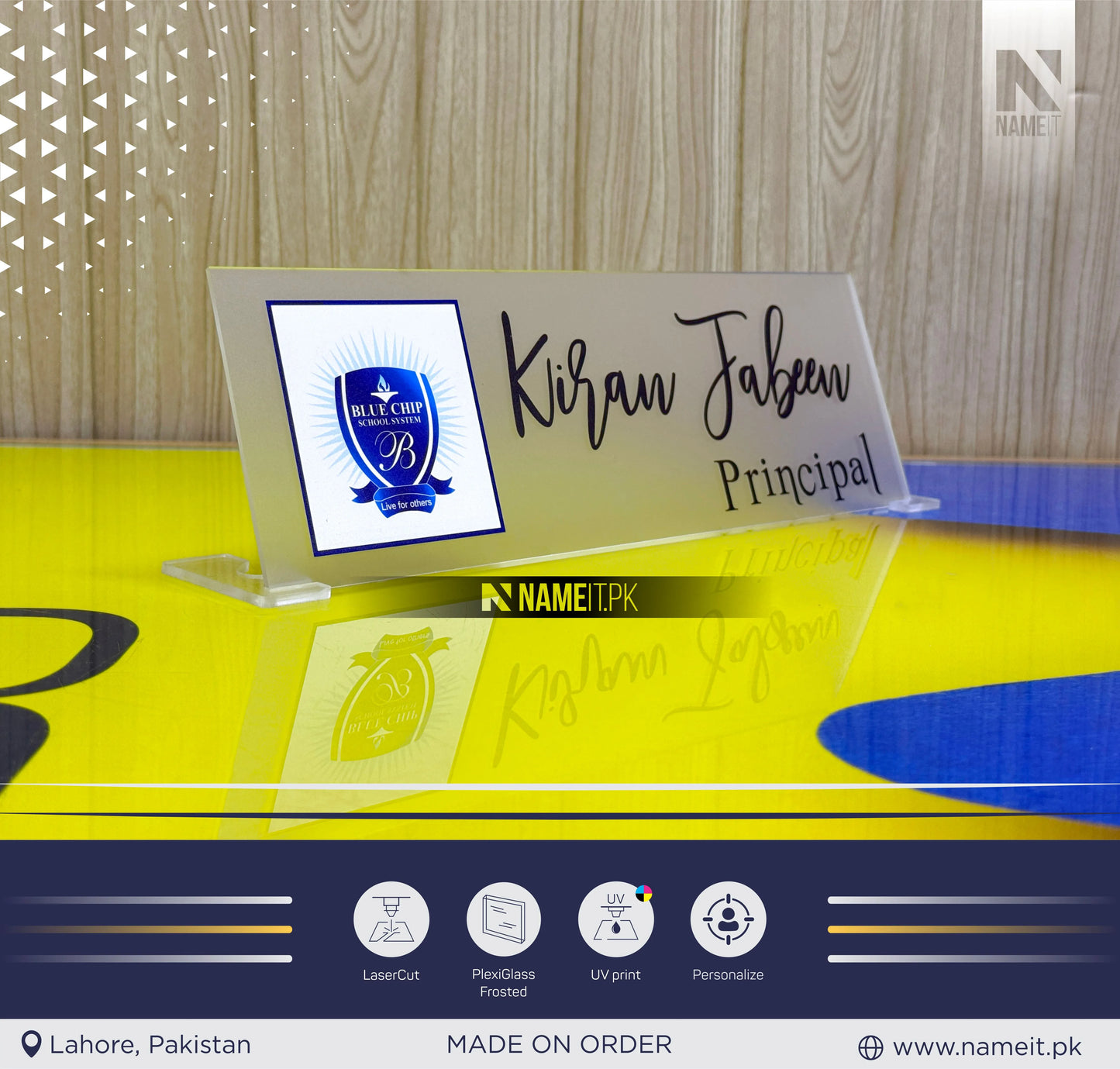 Custom Teacher Desk Name Plate, Teacher Name Plate, Personalized Name Plate for Teacher, Custom Name Teacher Gift, Gift for Teacher