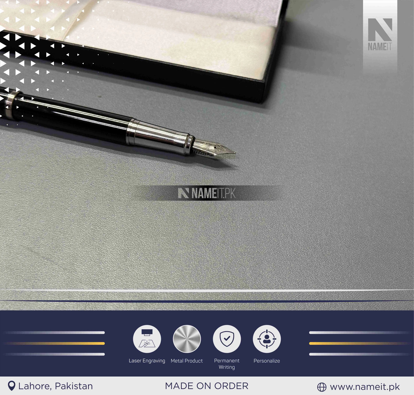 Pen, Fountain ink Pen with Name Engraved - Gifting on Any Special Occasion - Black Clip Teachers Day Gift